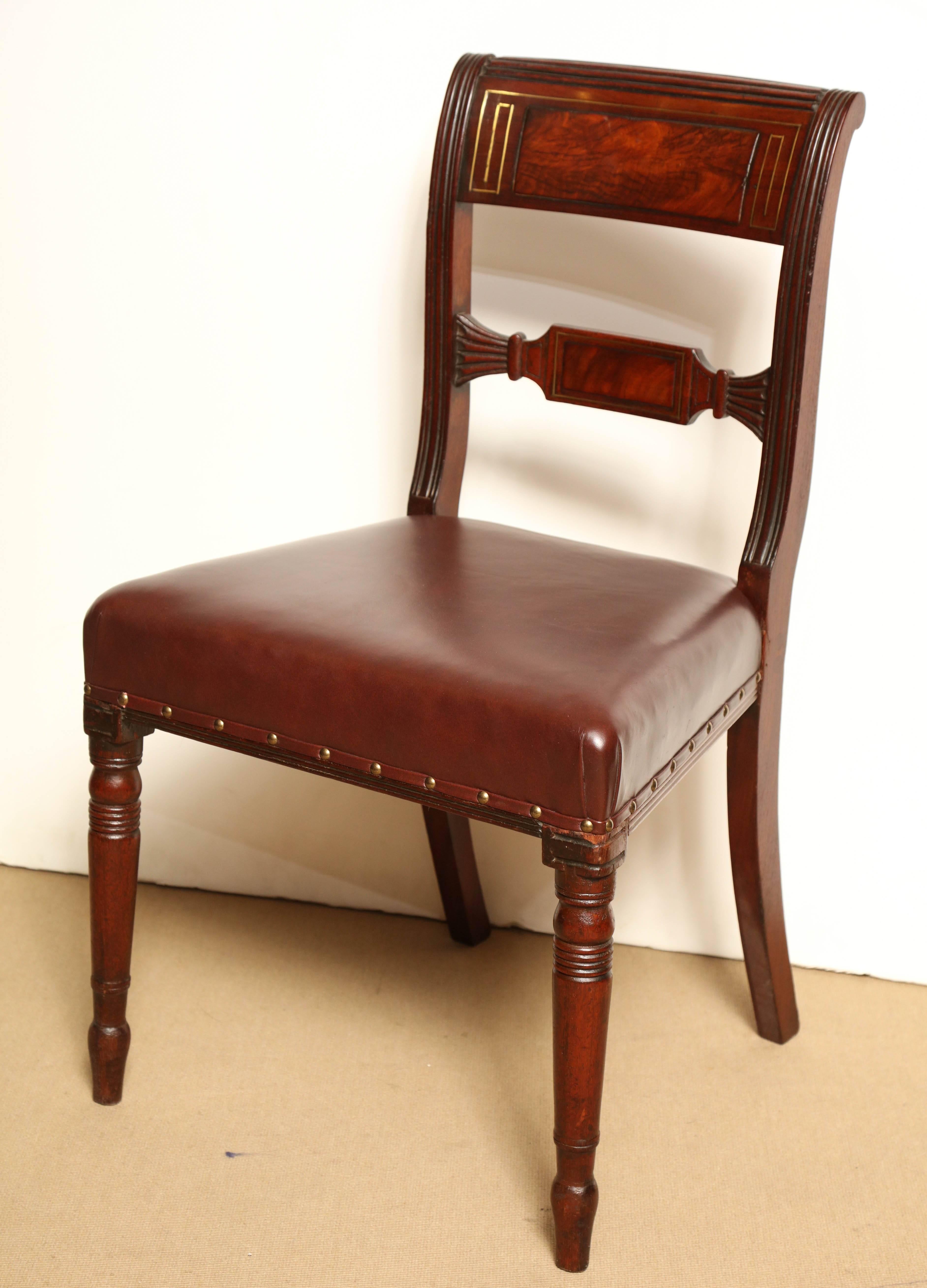 Pair of Early 19th Century English Regency Side Chairs 2