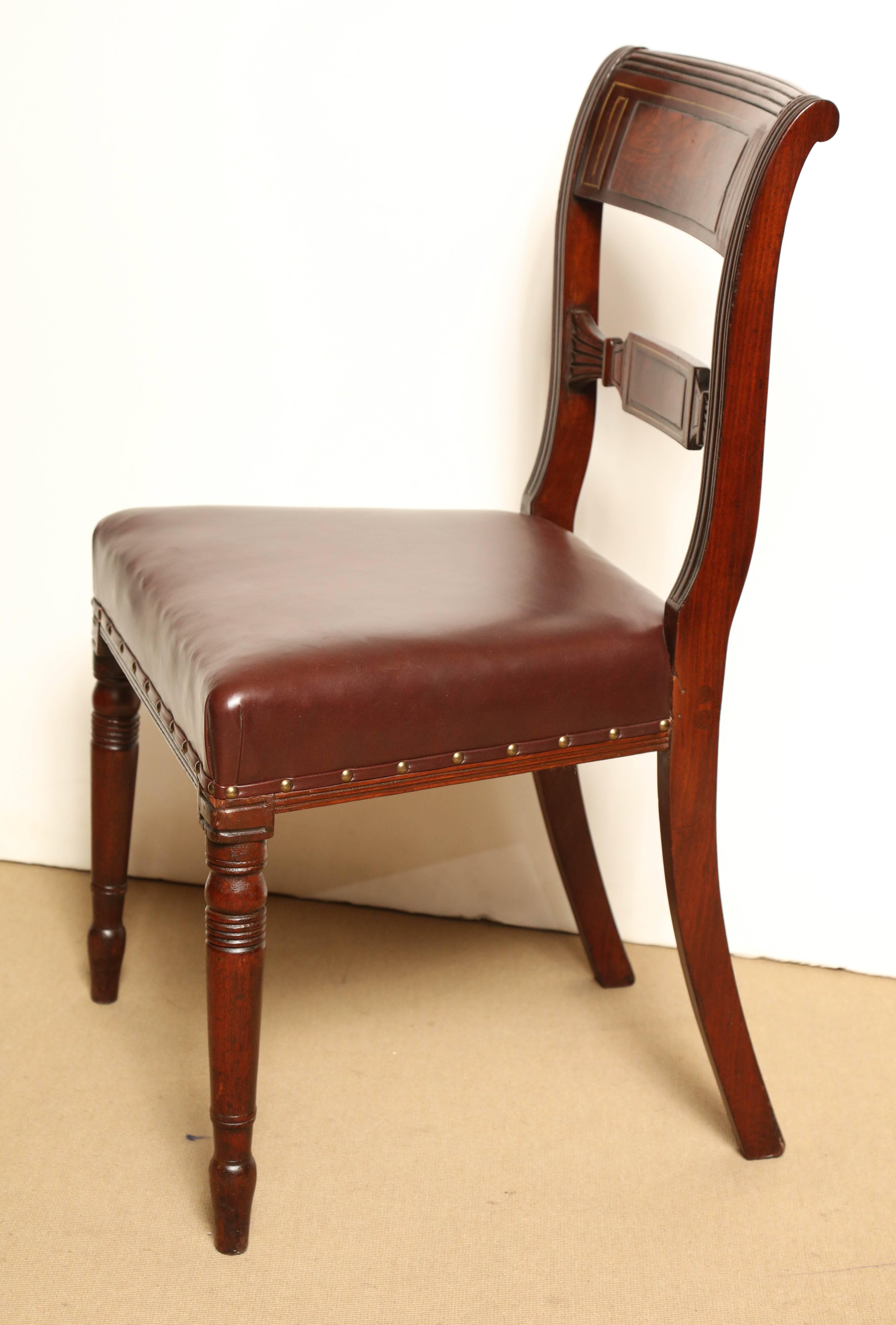 Pair of Early 19th Century English Regency Side Chairs 3