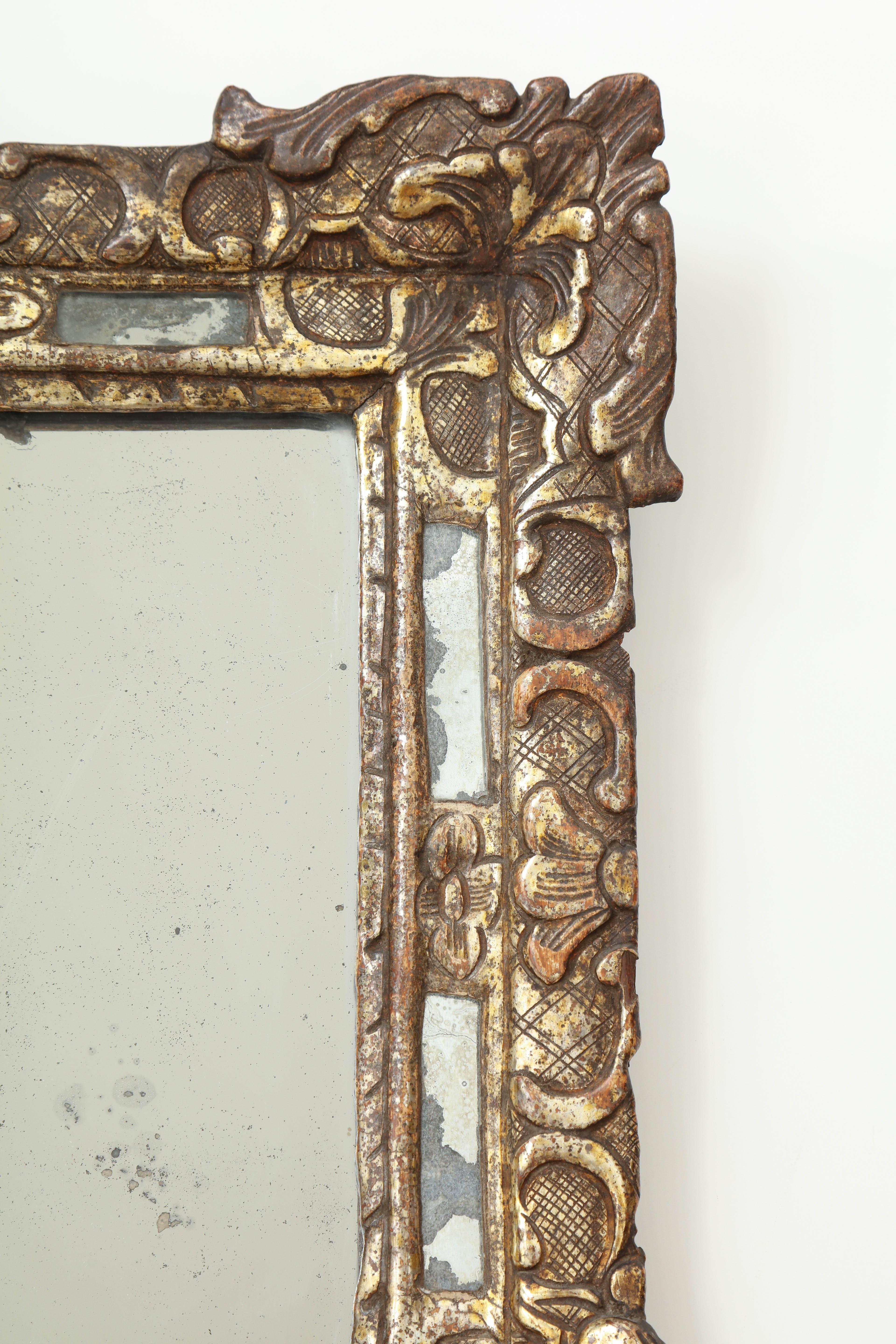 Carved 18th Century French Regence Mirror For Sale