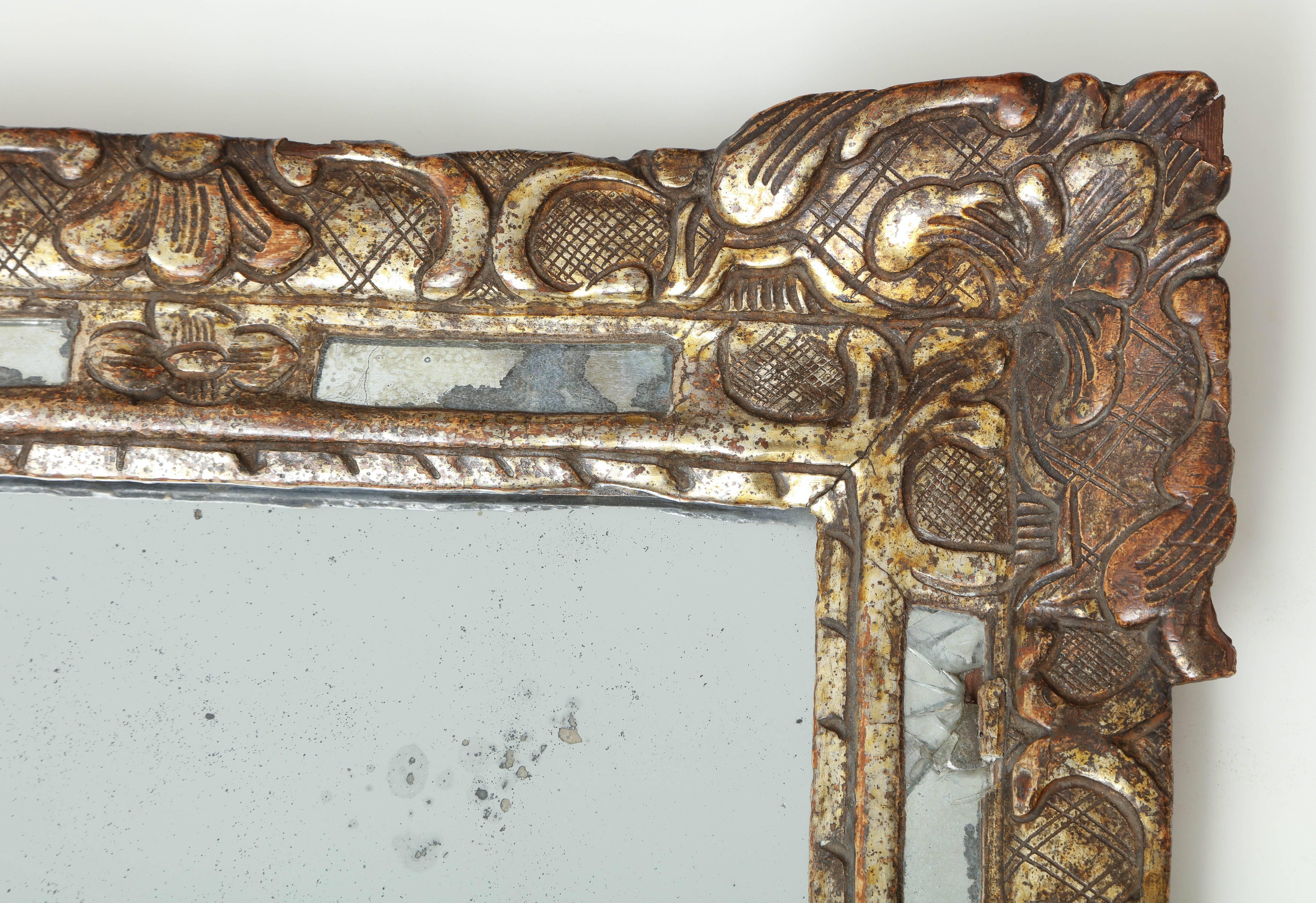 Giltwood 18th Century French Regence Mirror For Sale