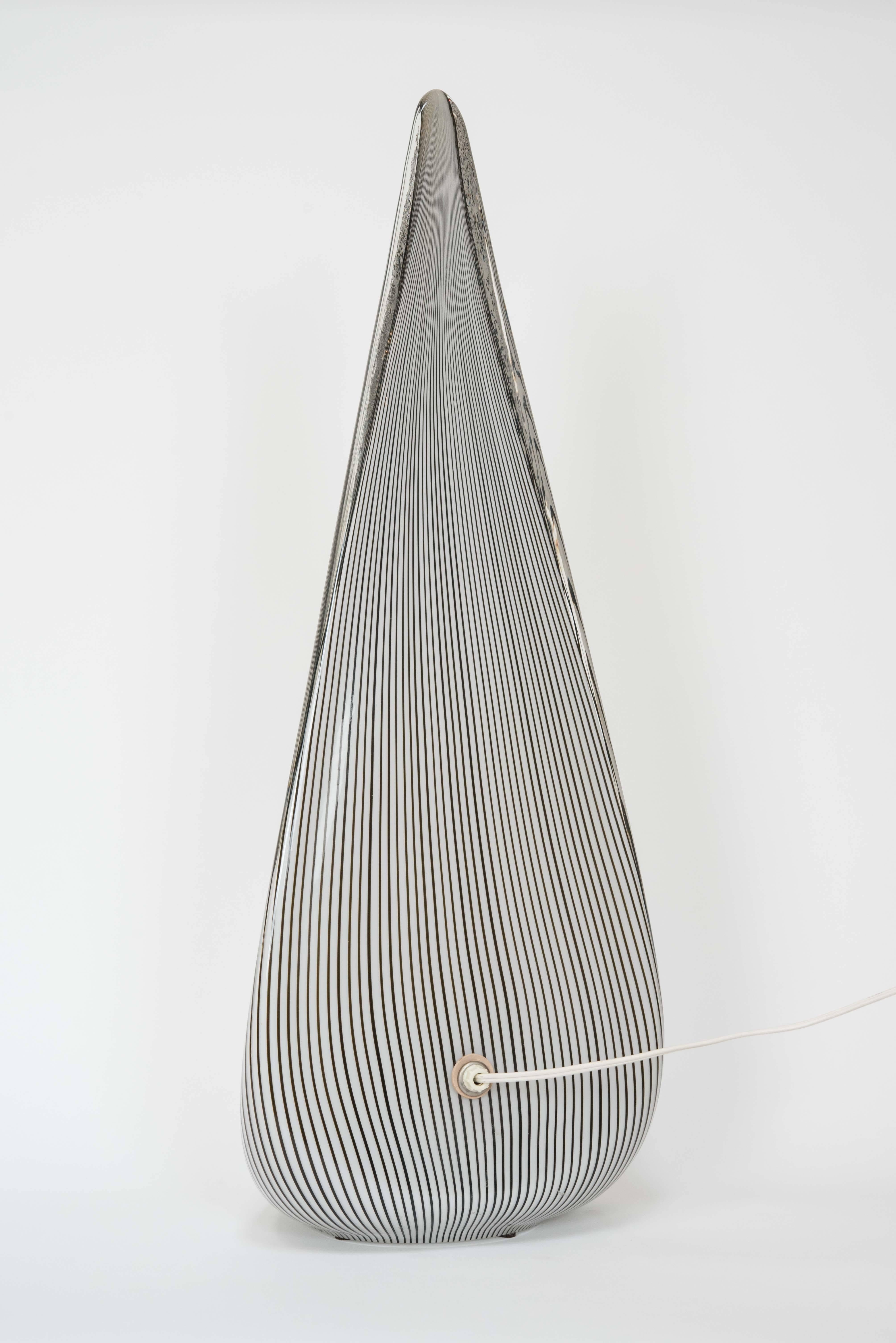 Italian Glass Pyramid Lamp by Lino Tagliapietra for Vetri Murano