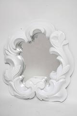 1940s Hollywood Regency Serge Roche Style Free-Form Foliage Plaster Mirror