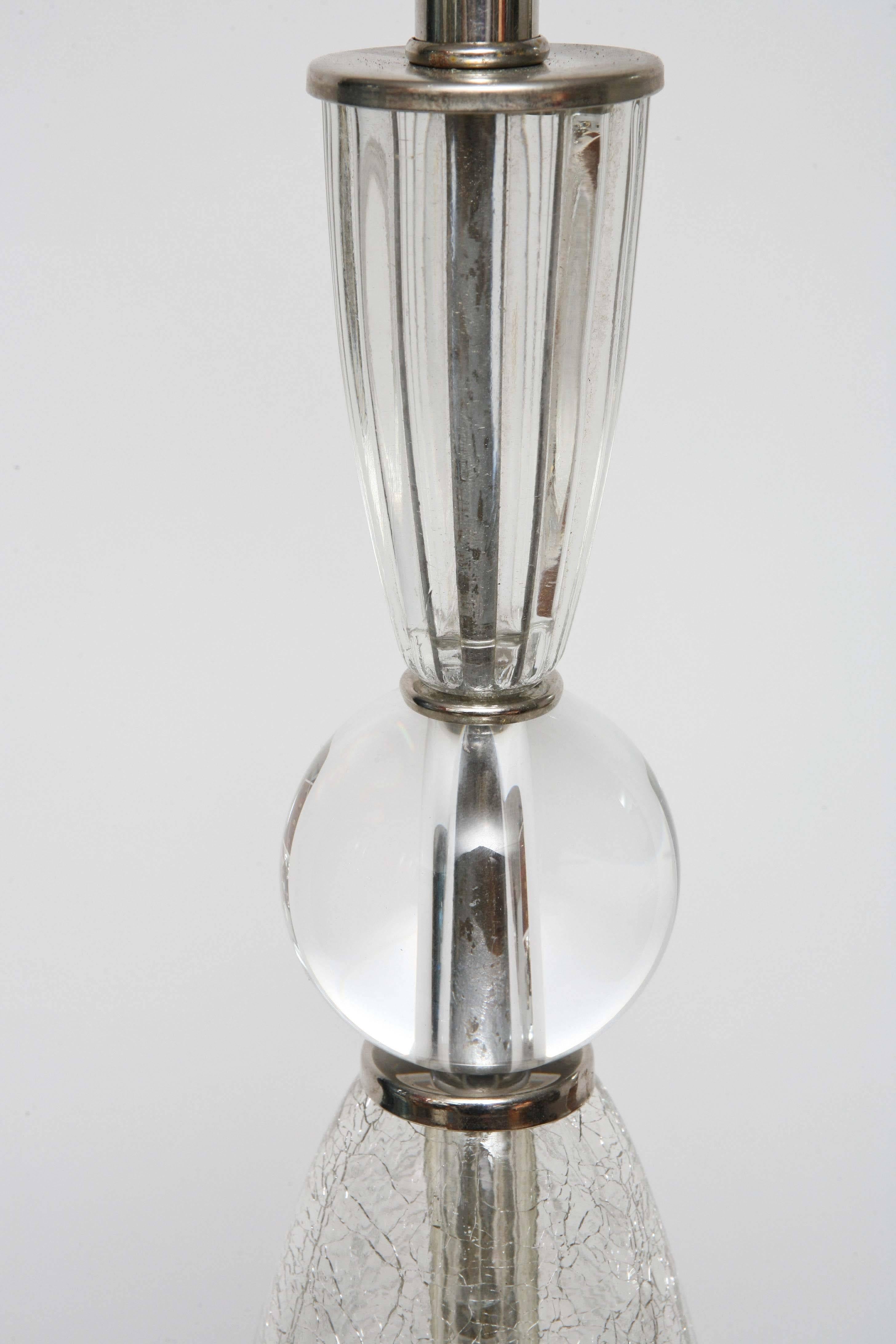 Hollywood regency mercury glass floor lamp 