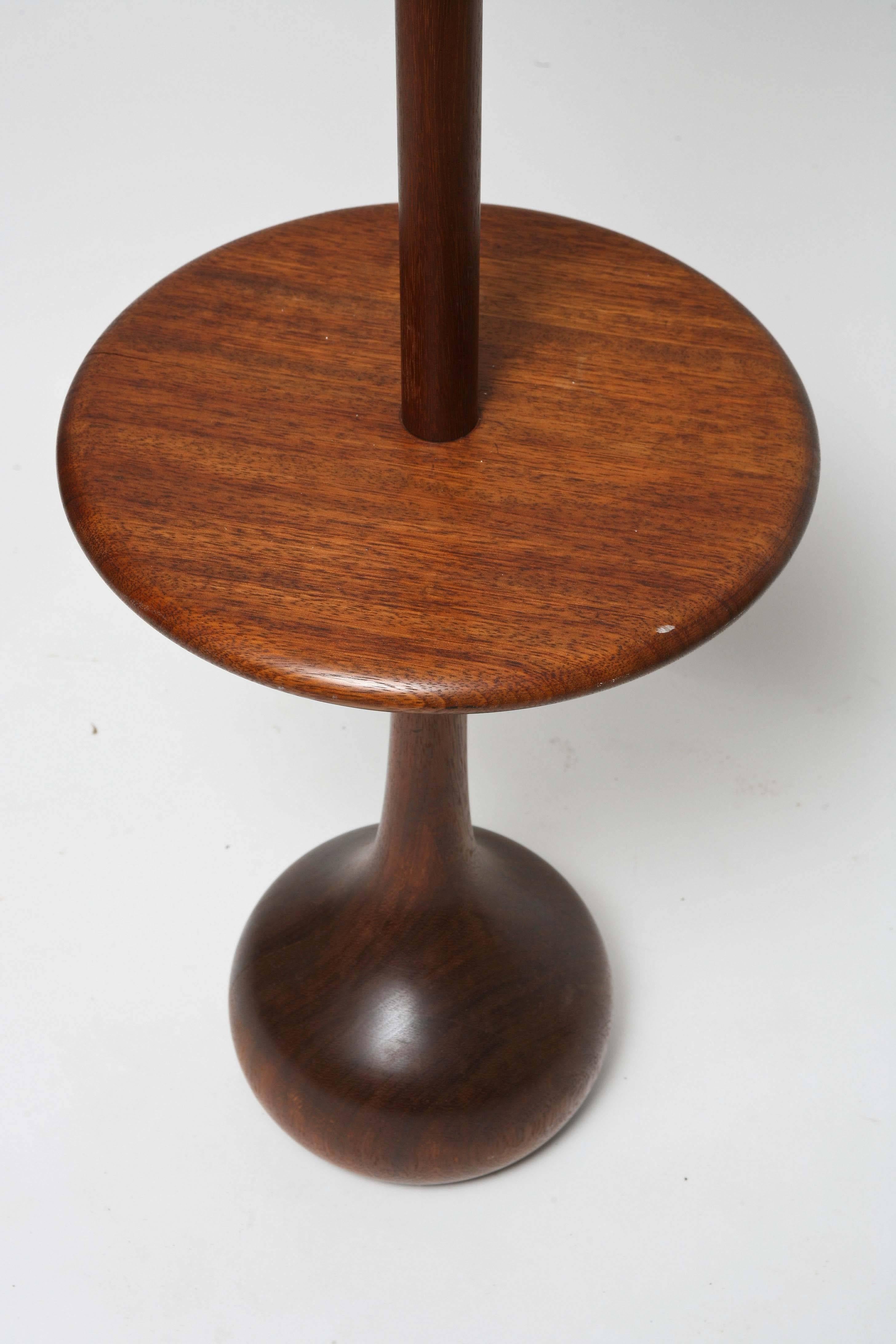 Scandinavian Modern Mid-Century Danish Modern Wood Teardrop Table Floor Lamp Gordon Martz Style