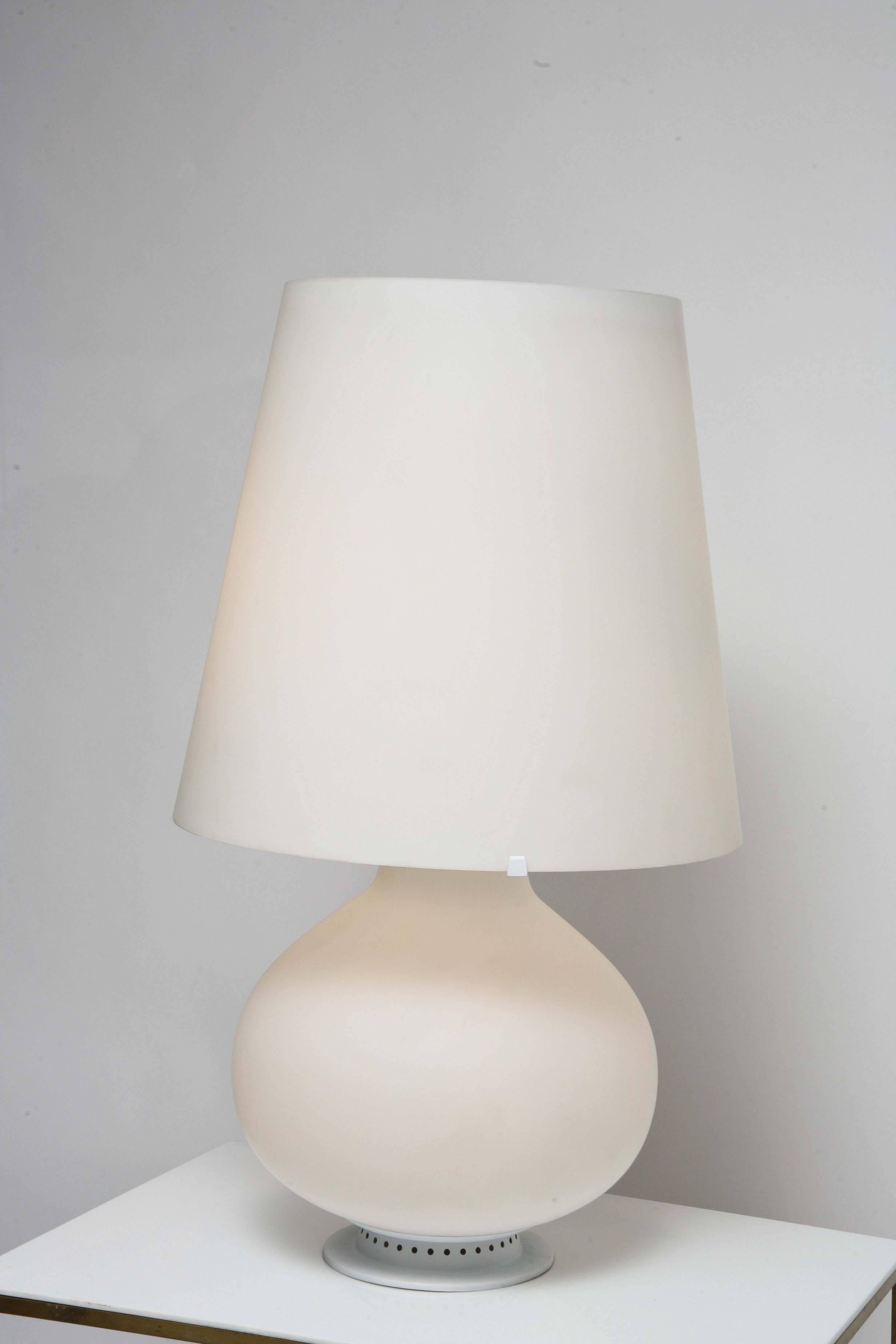 Mid-Century Modern Fontana Arte Vintage Max Ingrand Large Glass Lamp For Sale 2