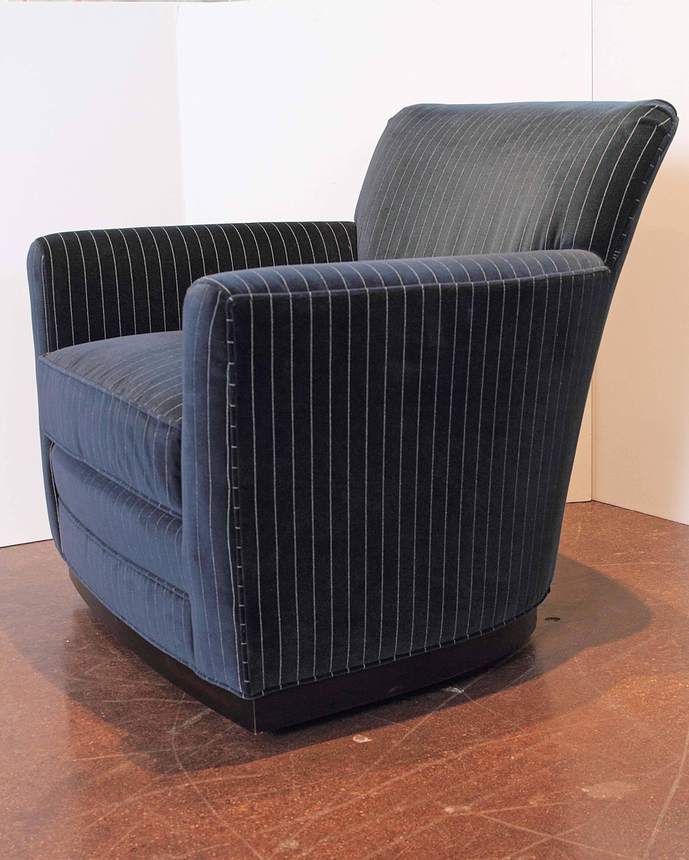 American Navy Stripe Swivel Chair
