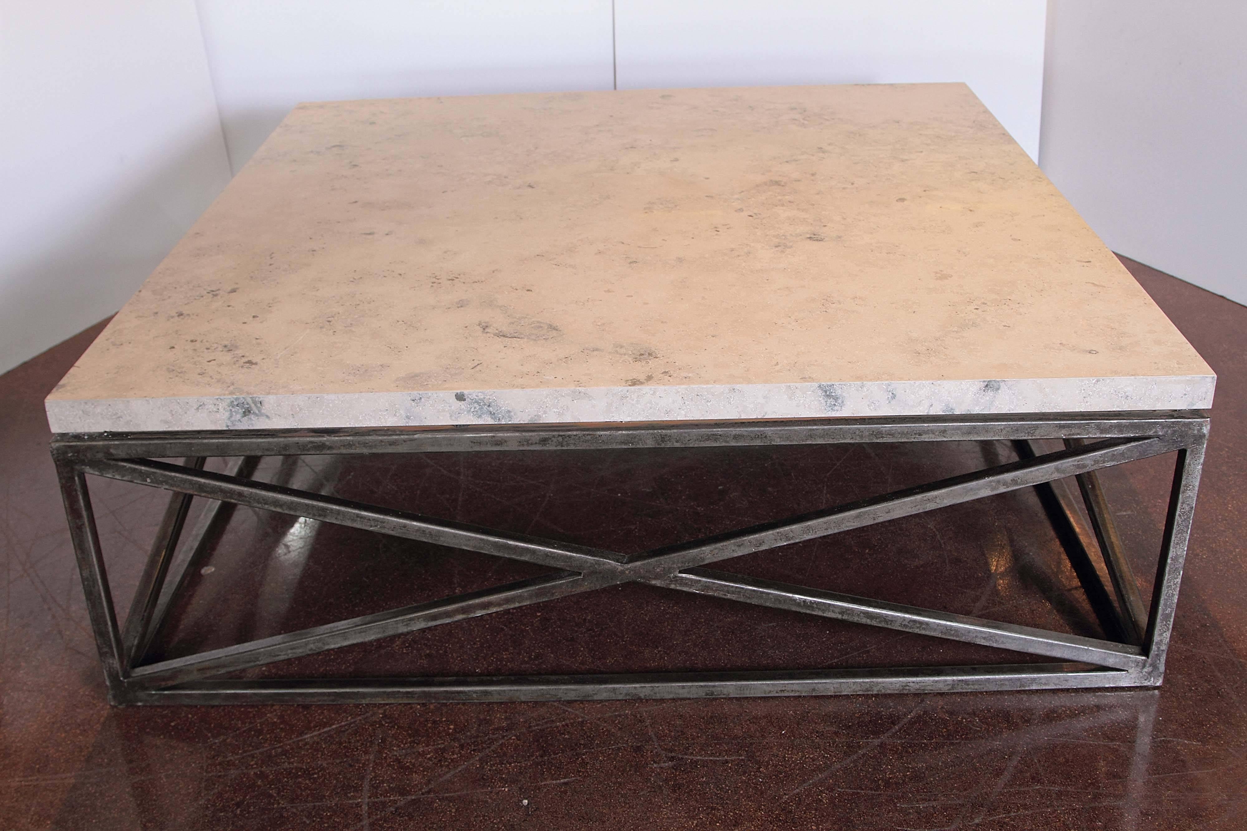 limestone top coffee table