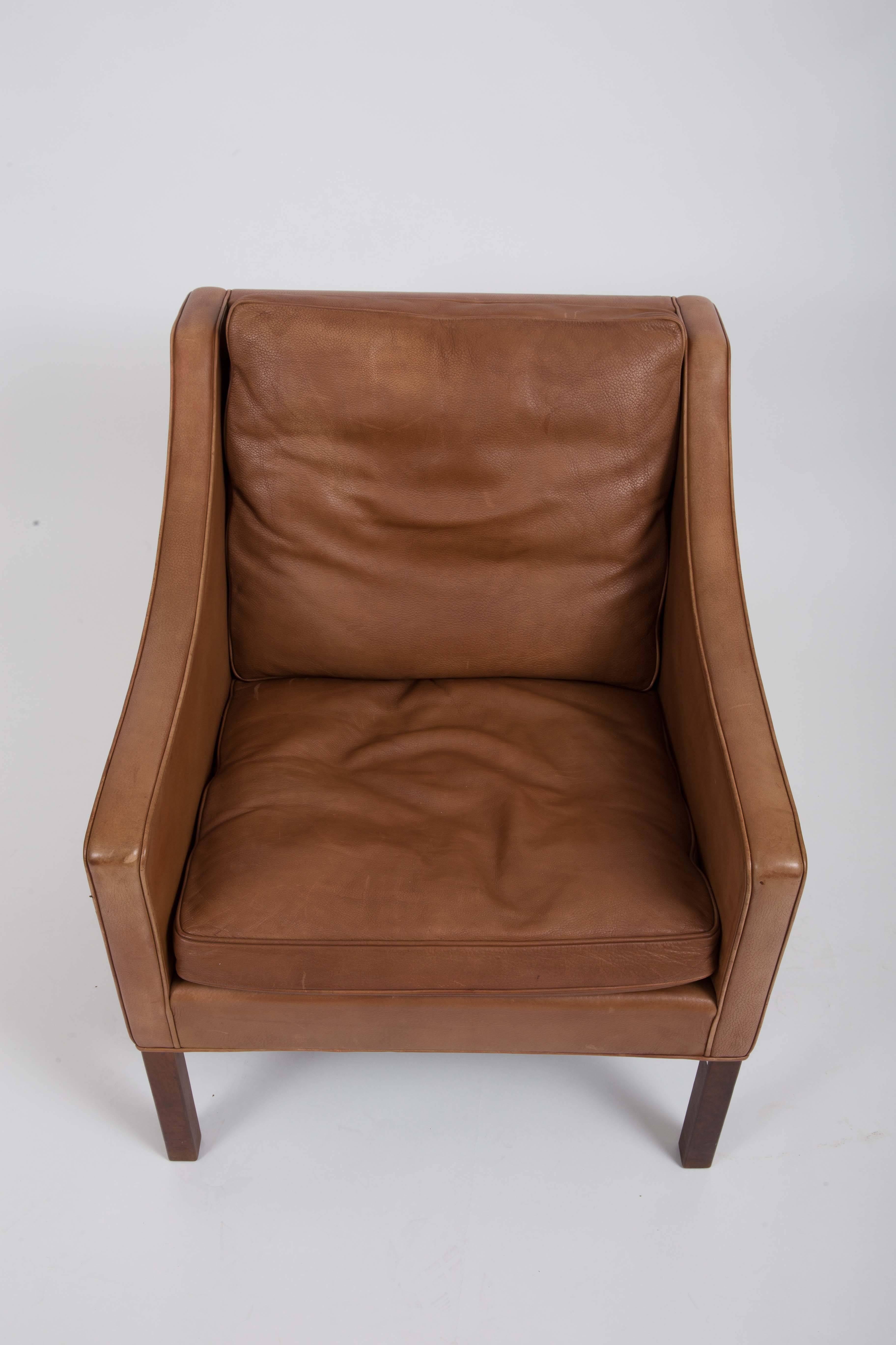 Late 20th Century Pair of Børge Mogensen Leather Chairs