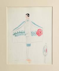 Original 1920s French Fashion Illustration of a Premet Design