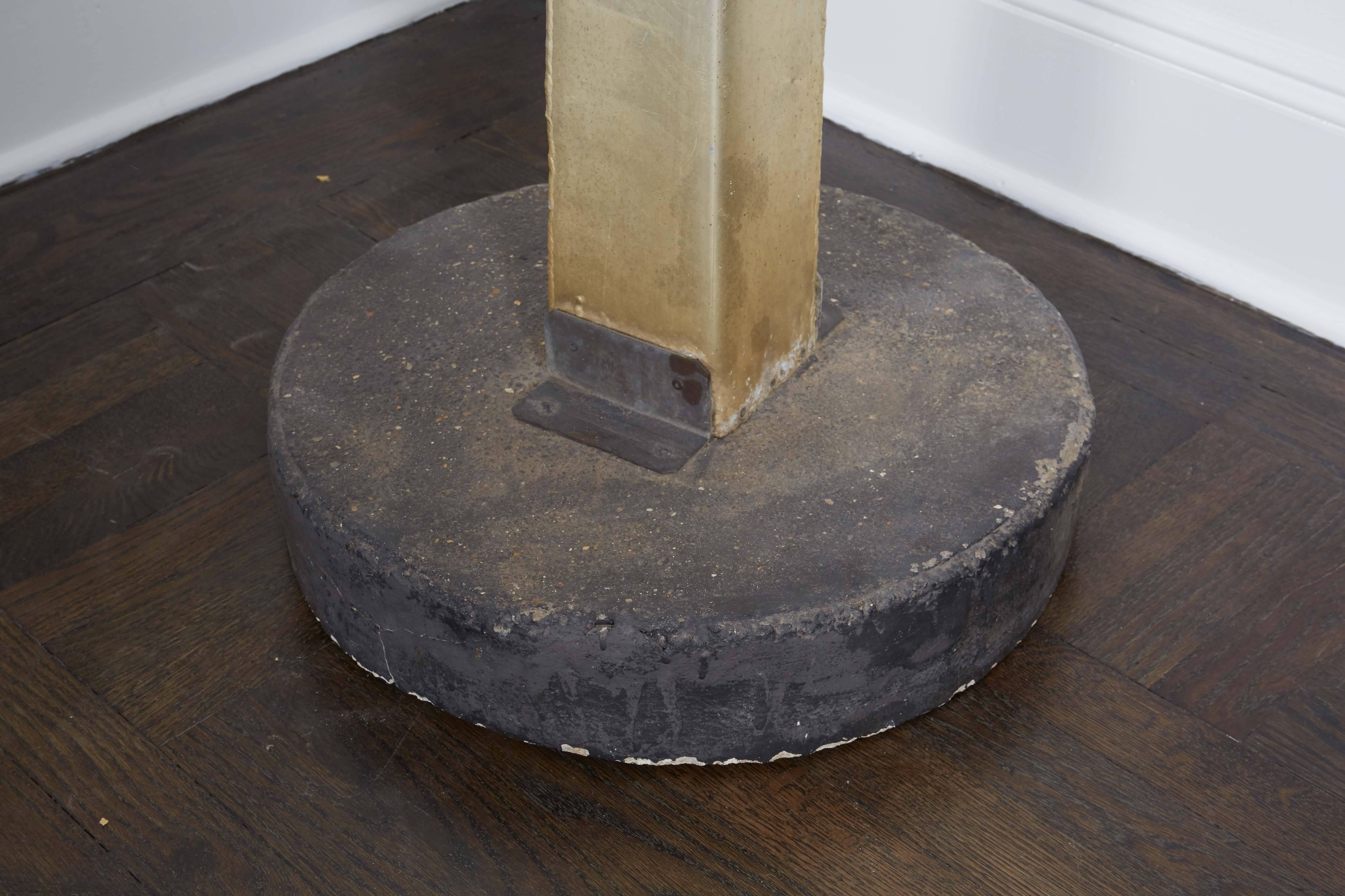 Guy Lartiques, Sculpture in cut and welded metal, cement base .

Signed: Guy Lartique 73