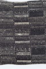 Indian Handwoven Pillow in Black and Ivory