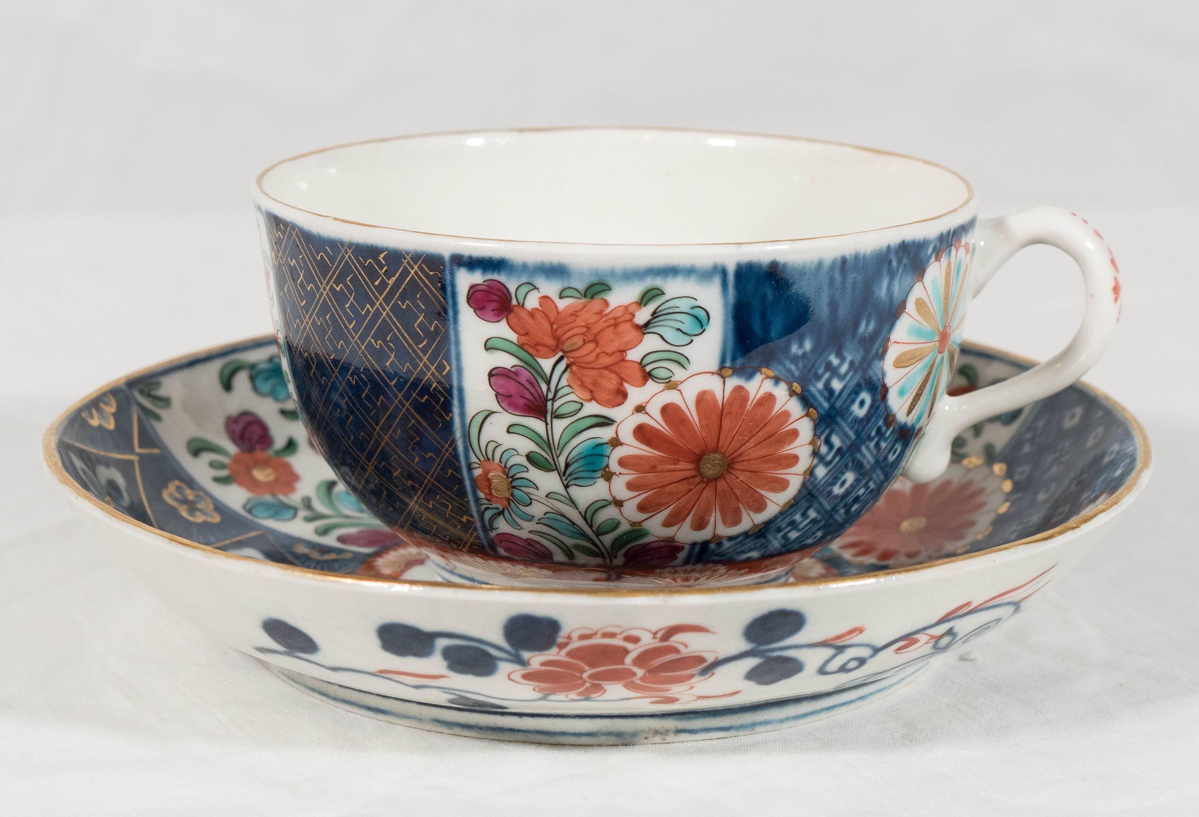 Dr. Wall Worcester Porcelain Cup and Saucer in the 