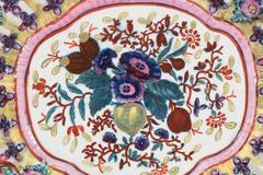 18th Century Dr. Wall Worcester Porcelain Polychrome Dish