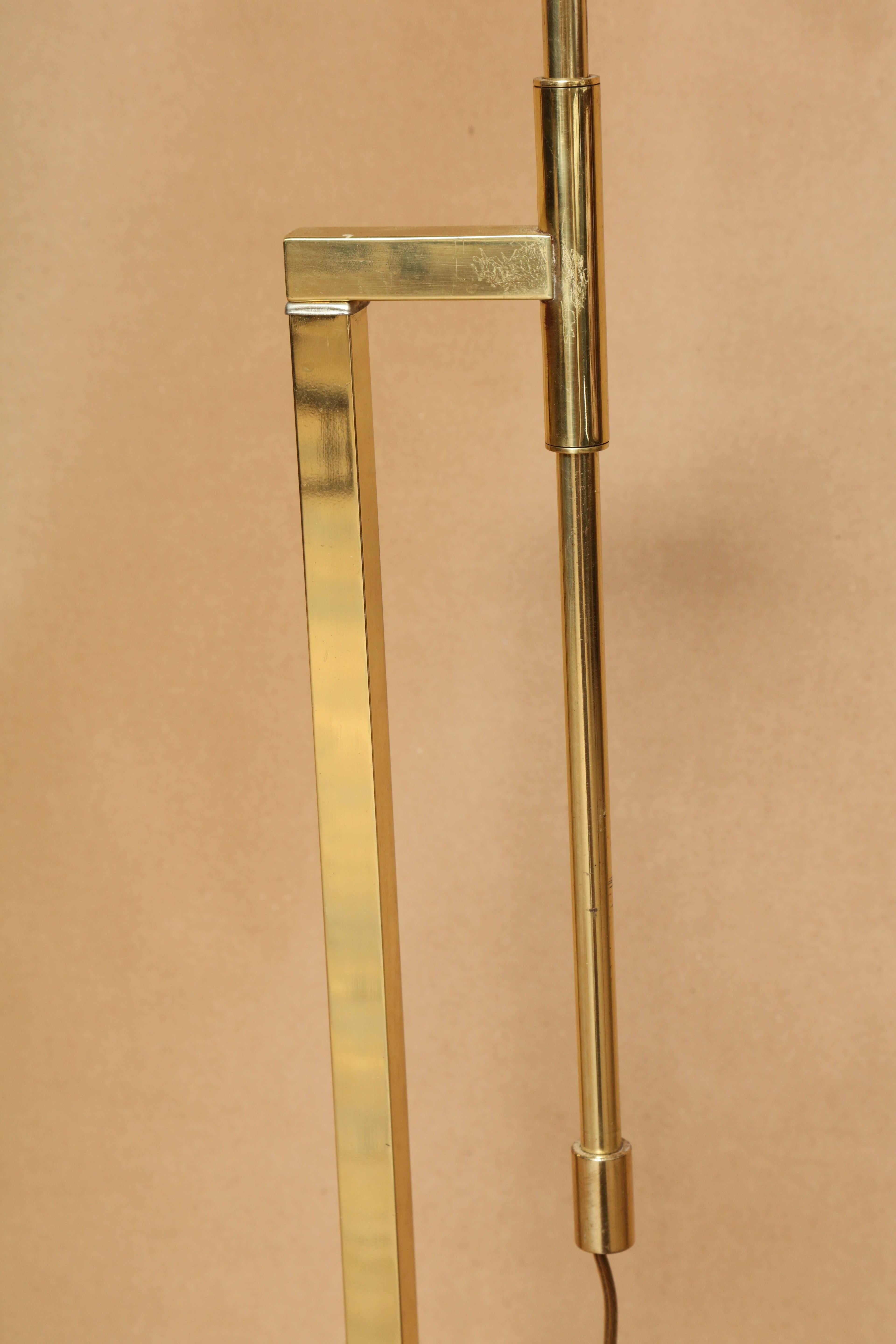 Pair of 1950s Brass Adjustable Floor Lamps 2