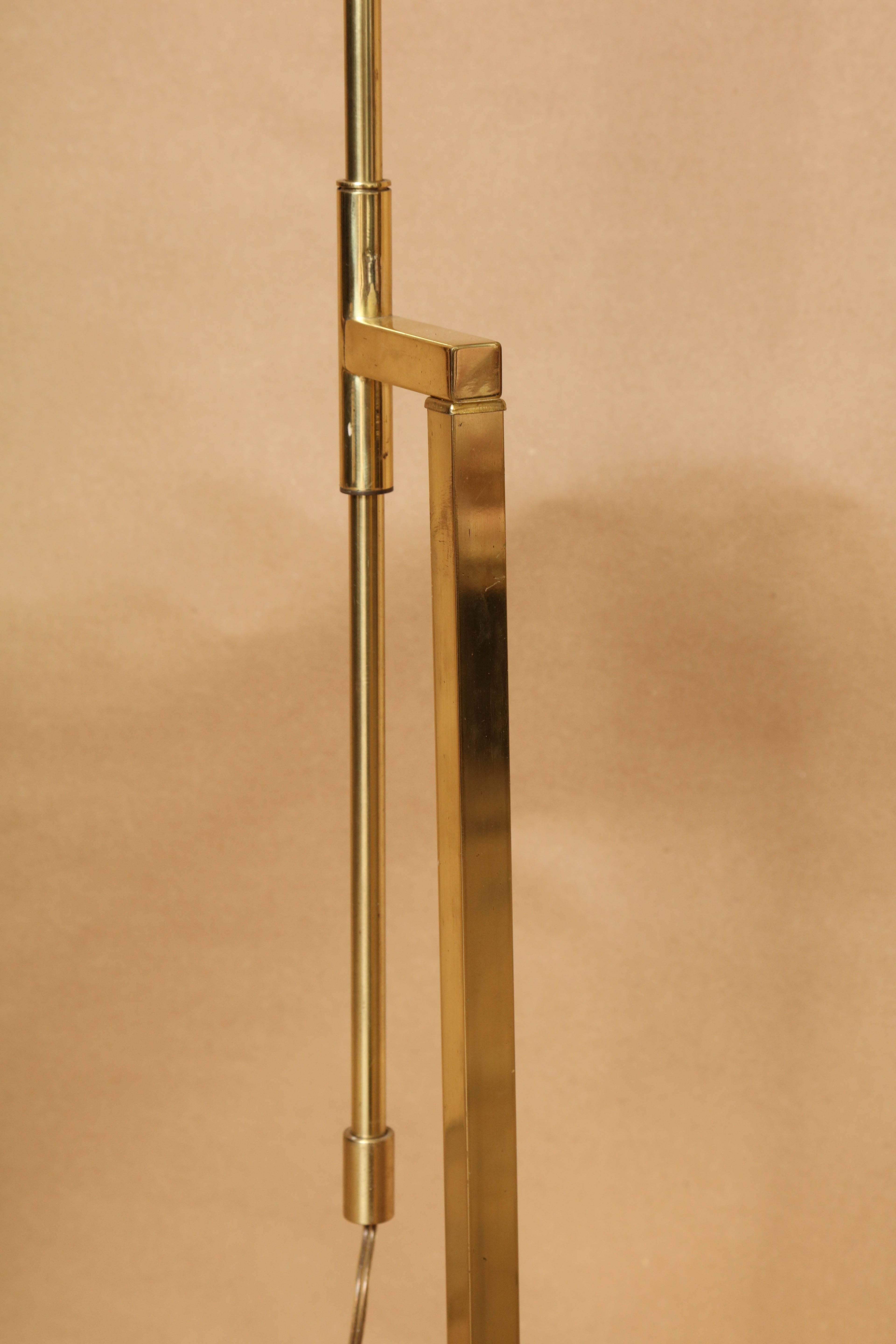 Pair of 1950s Brass Adjustable Floor Lamps 3