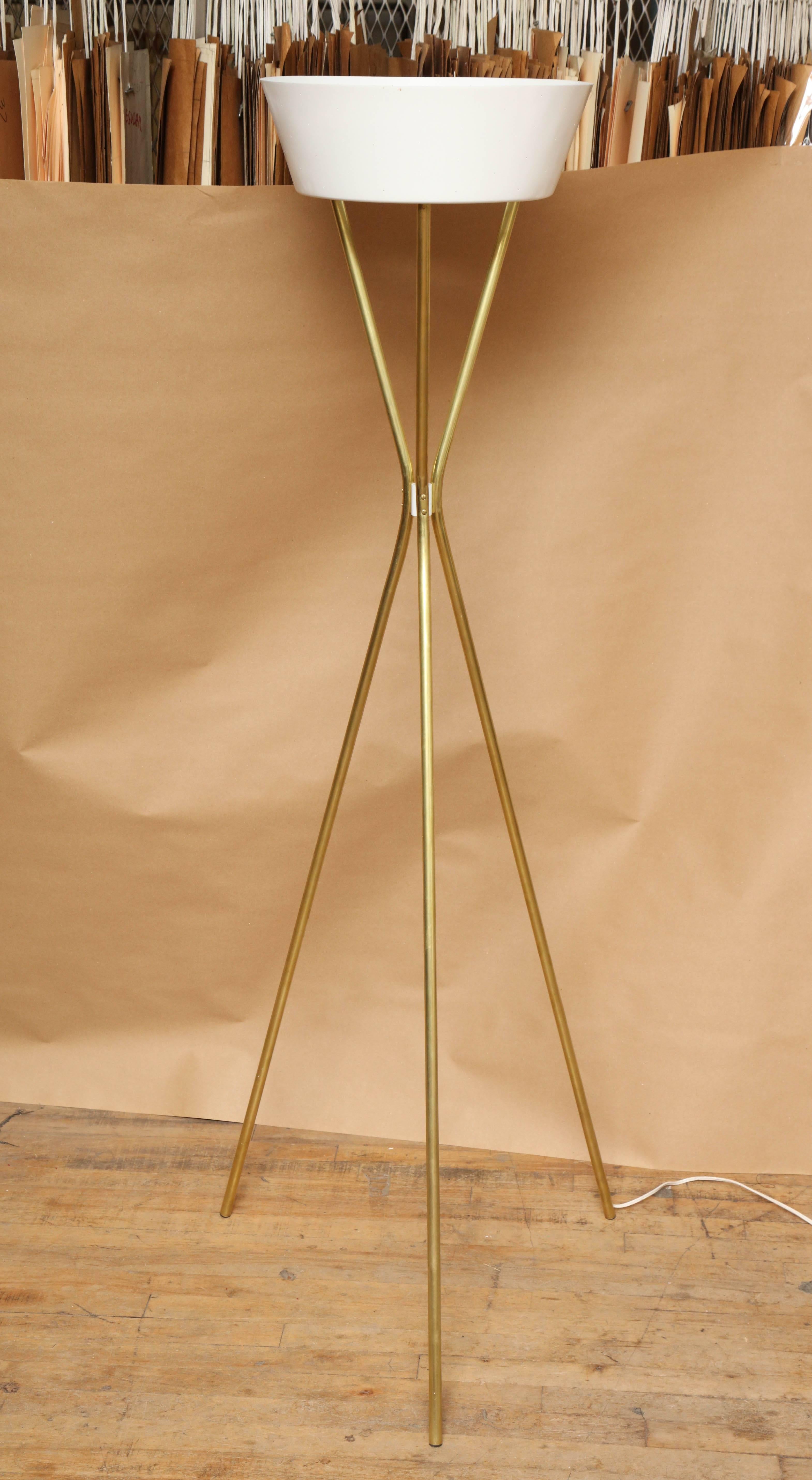 American 1950s Gerald Thurston Torchère Floor Lamp
