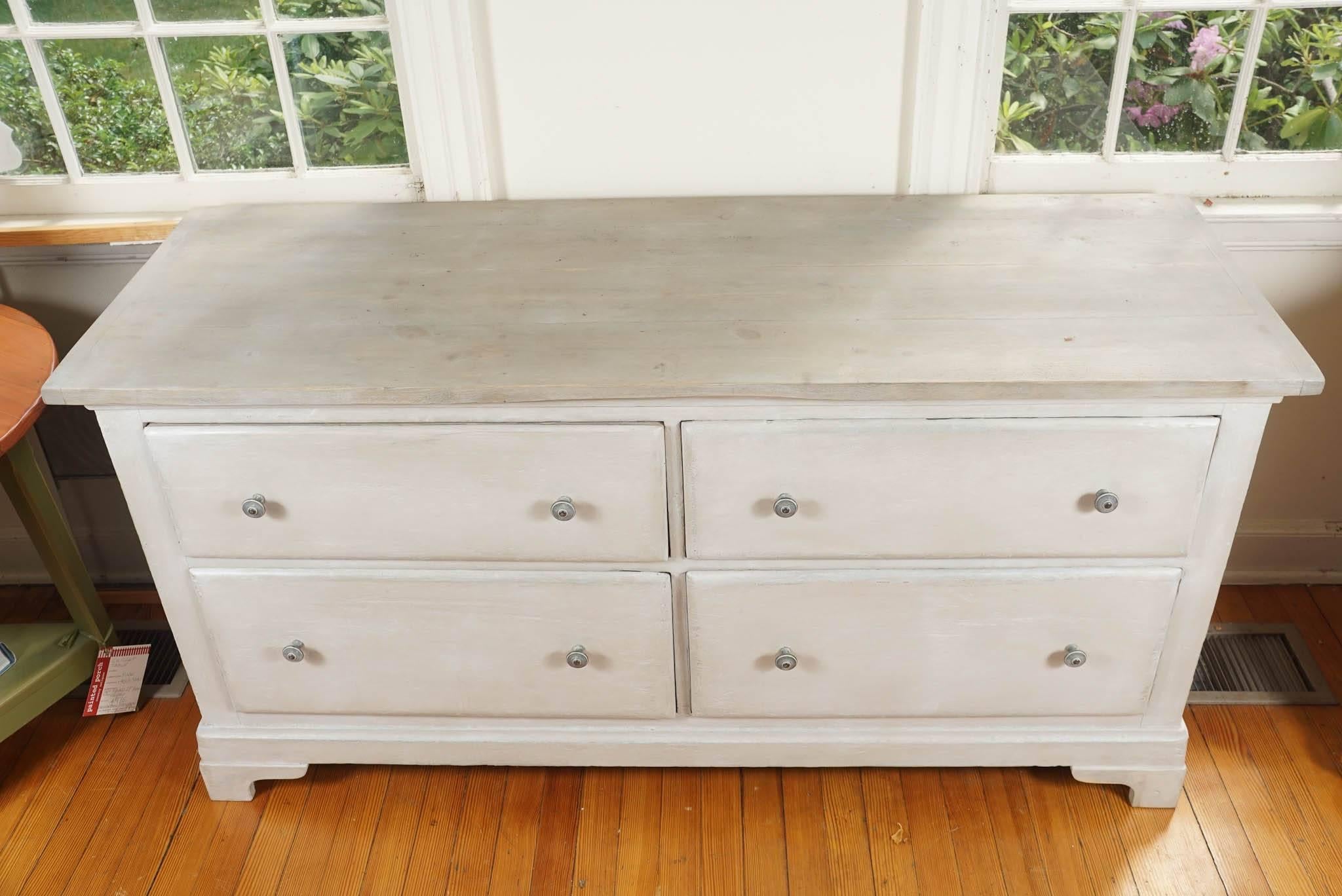 French Four-Drawer Painted Dresser Base