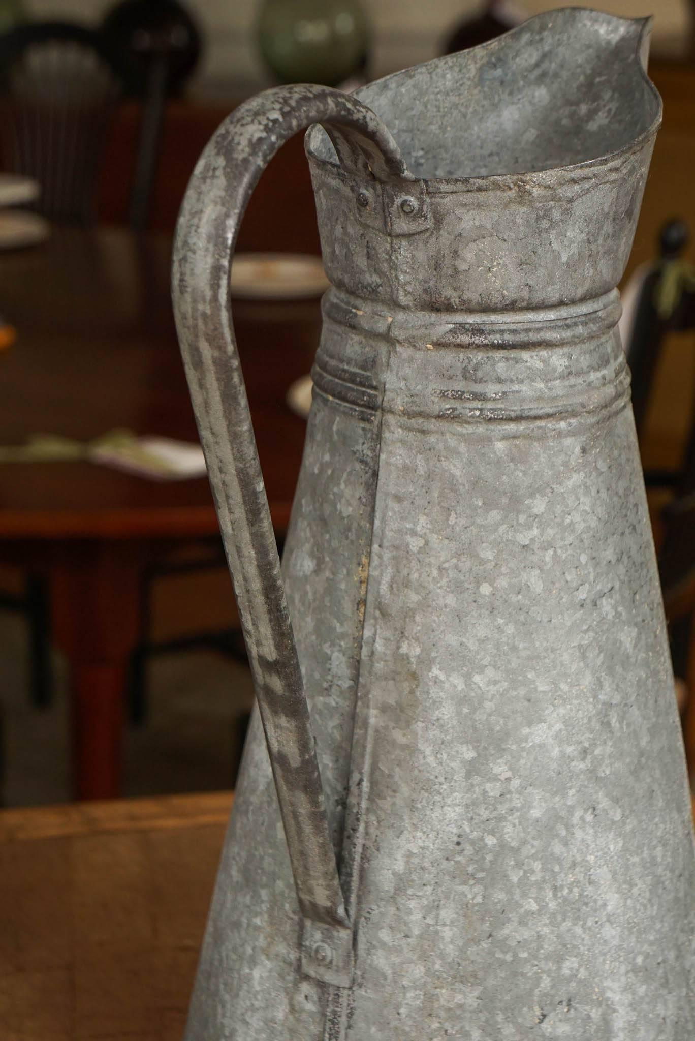 Galvanized Metal Pitchers from France 2