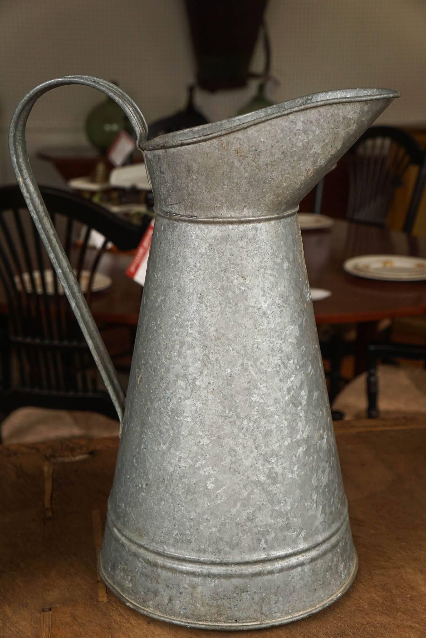 Galvanized Metal Pitchers from France 4