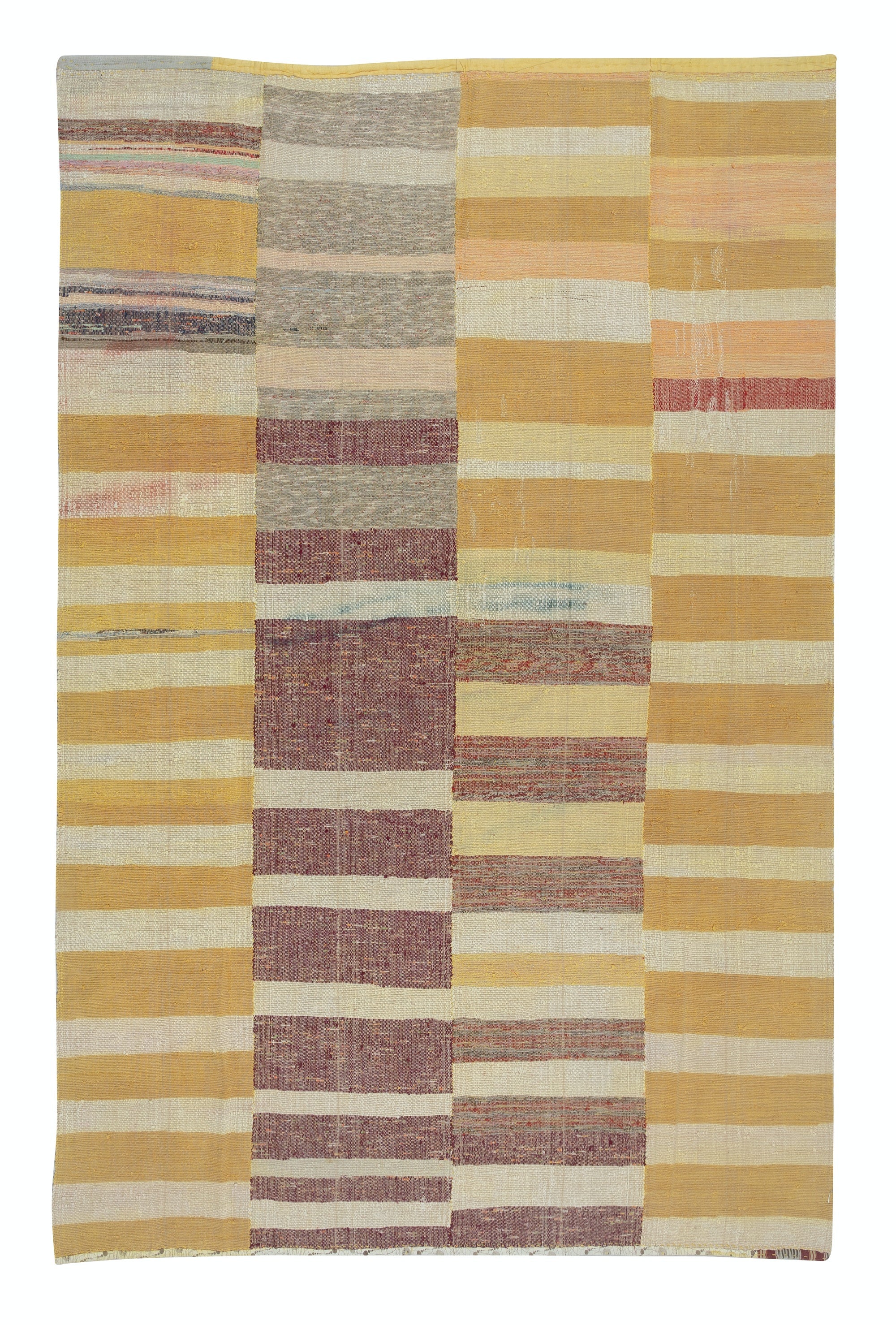 6x9 ft Vintage Multicolor Kilim, Handwoven Turkish Rag Rug, Adjustable Size