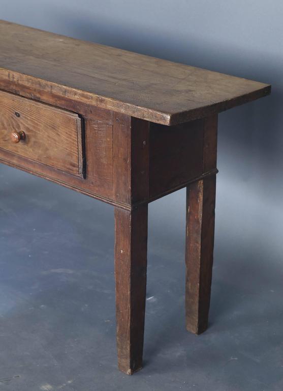 Narrow 19th Century Primitive Rustic, Primitive Black Sofa Table