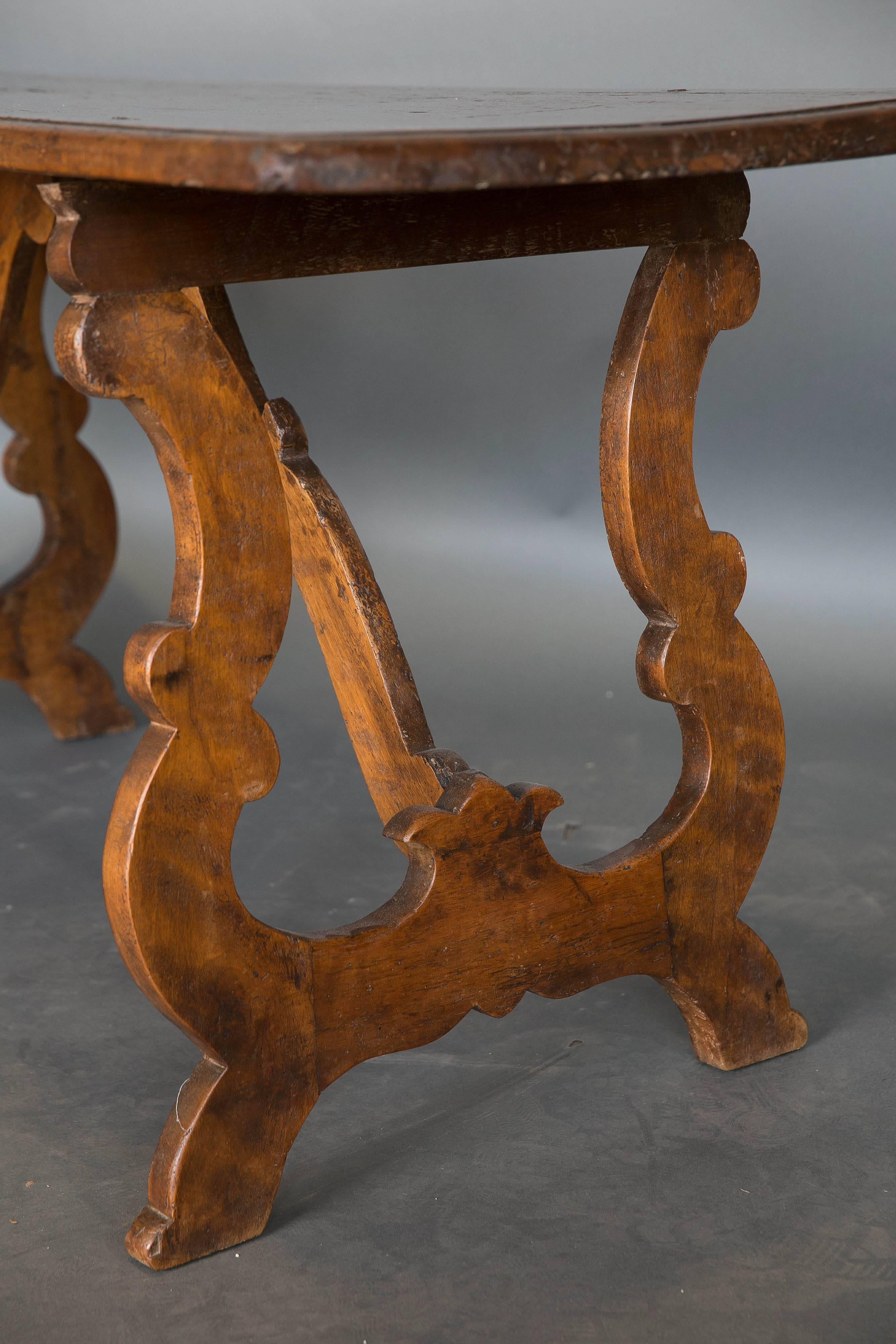 18th Century and Earlier Antique 18th Century Italian Walnut Table