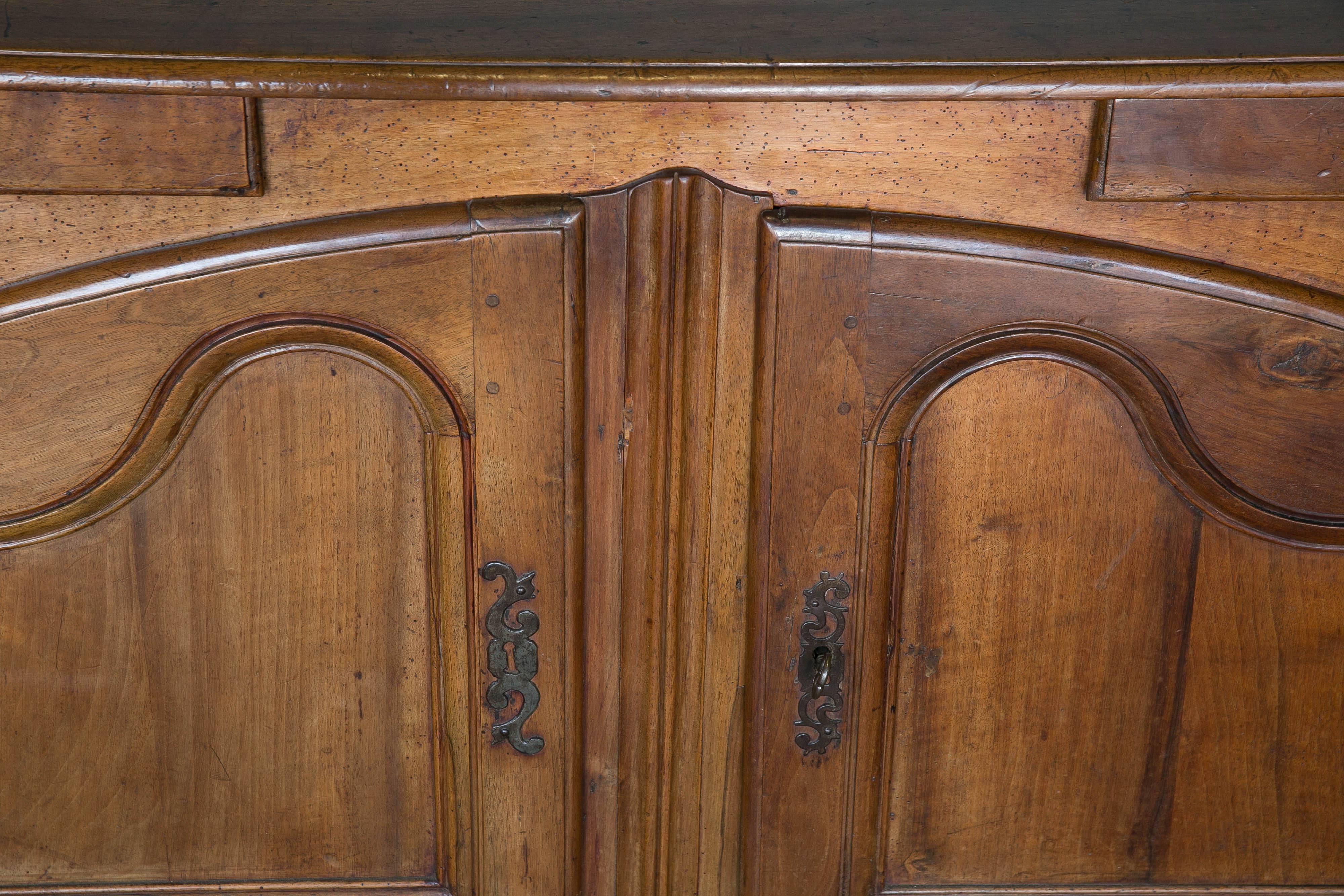 Louis XV 18th Century Walnut Buffet For Sale