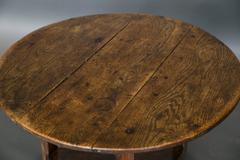Antique 18th Century Oak Cricket Table with Shelf