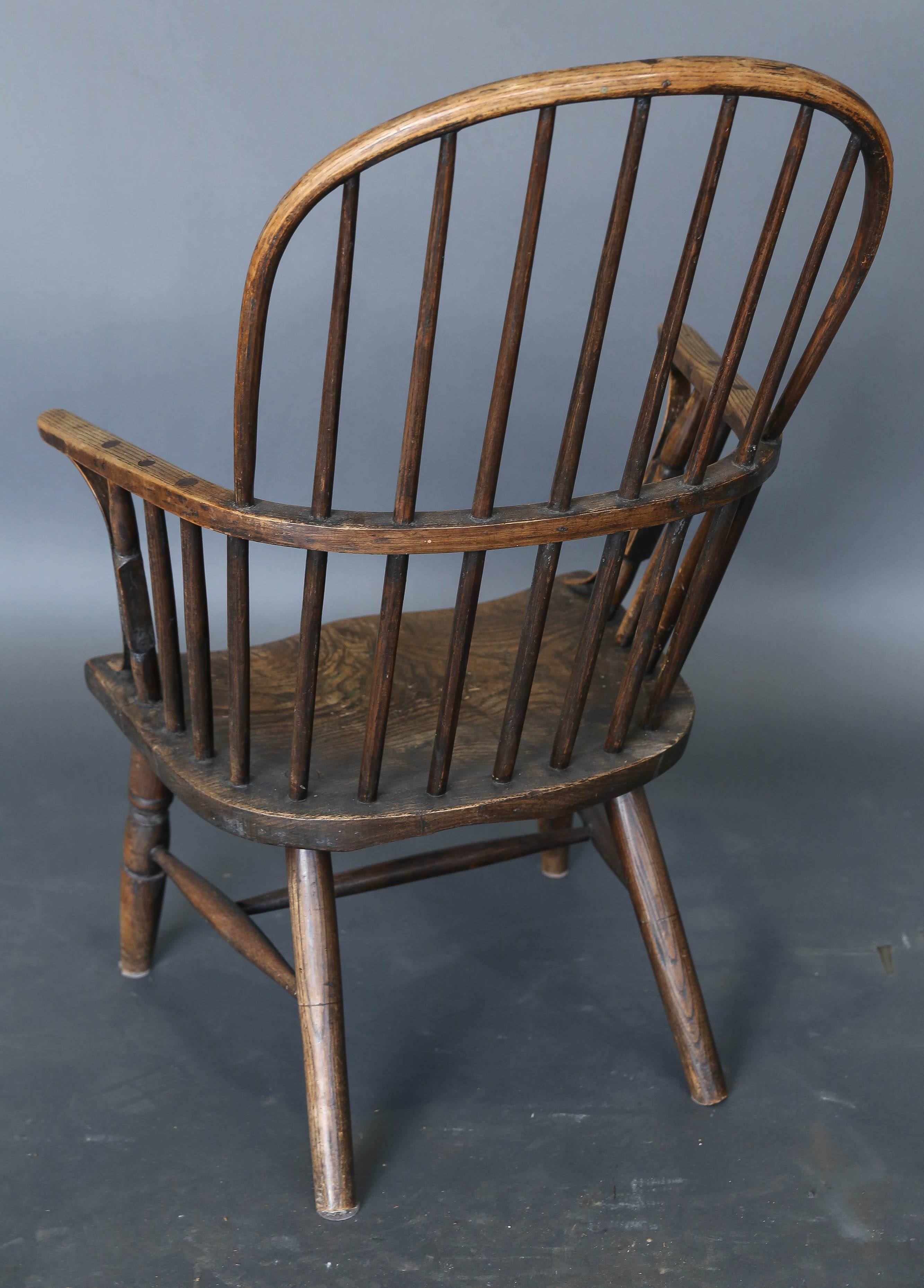 English Antique 18th Century Windsor Stick Chair