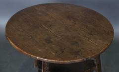 19th Century Pine Cricket Table with Shelf
