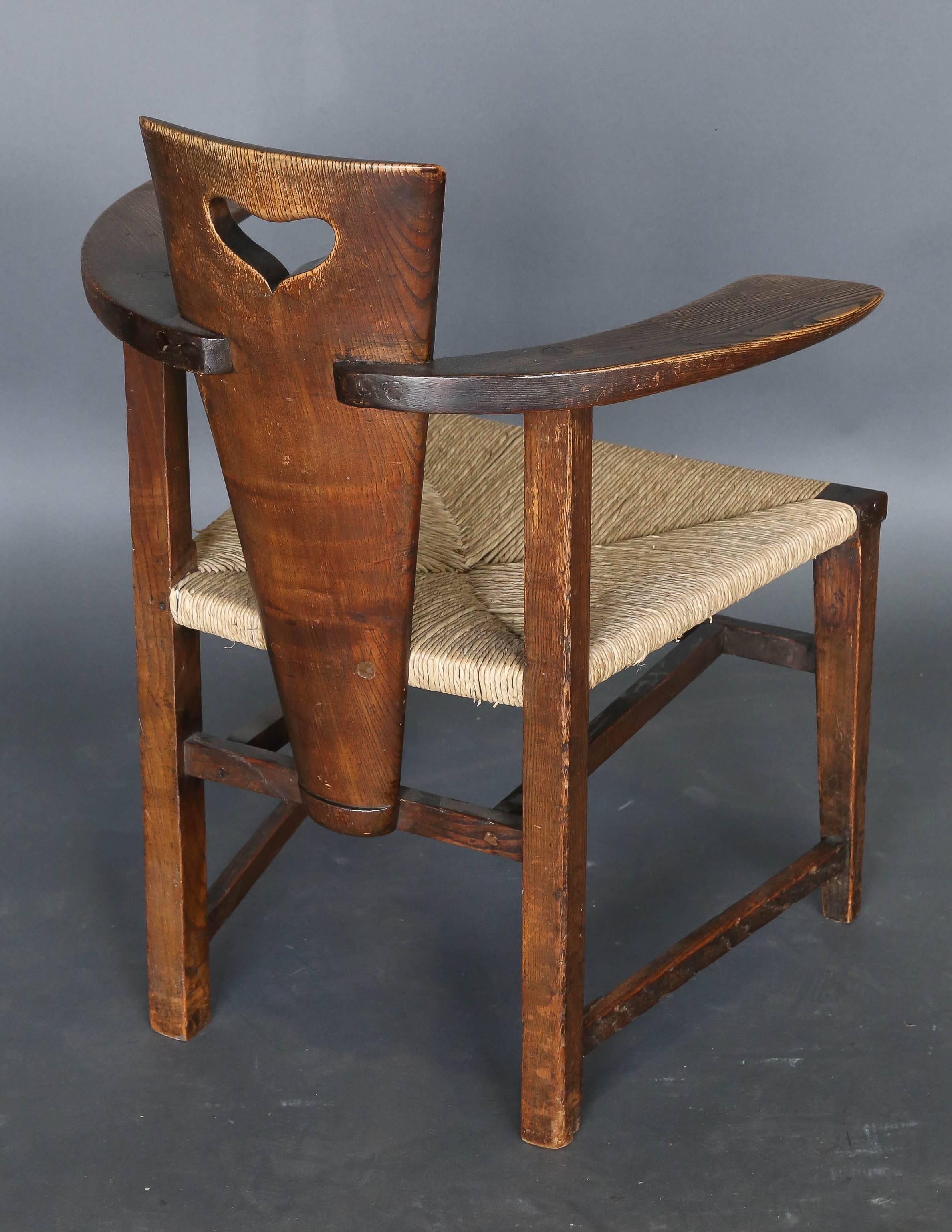 Arts and Crafts Antique 19th Century Ash Abingwood Chairs by George Walton For Sale