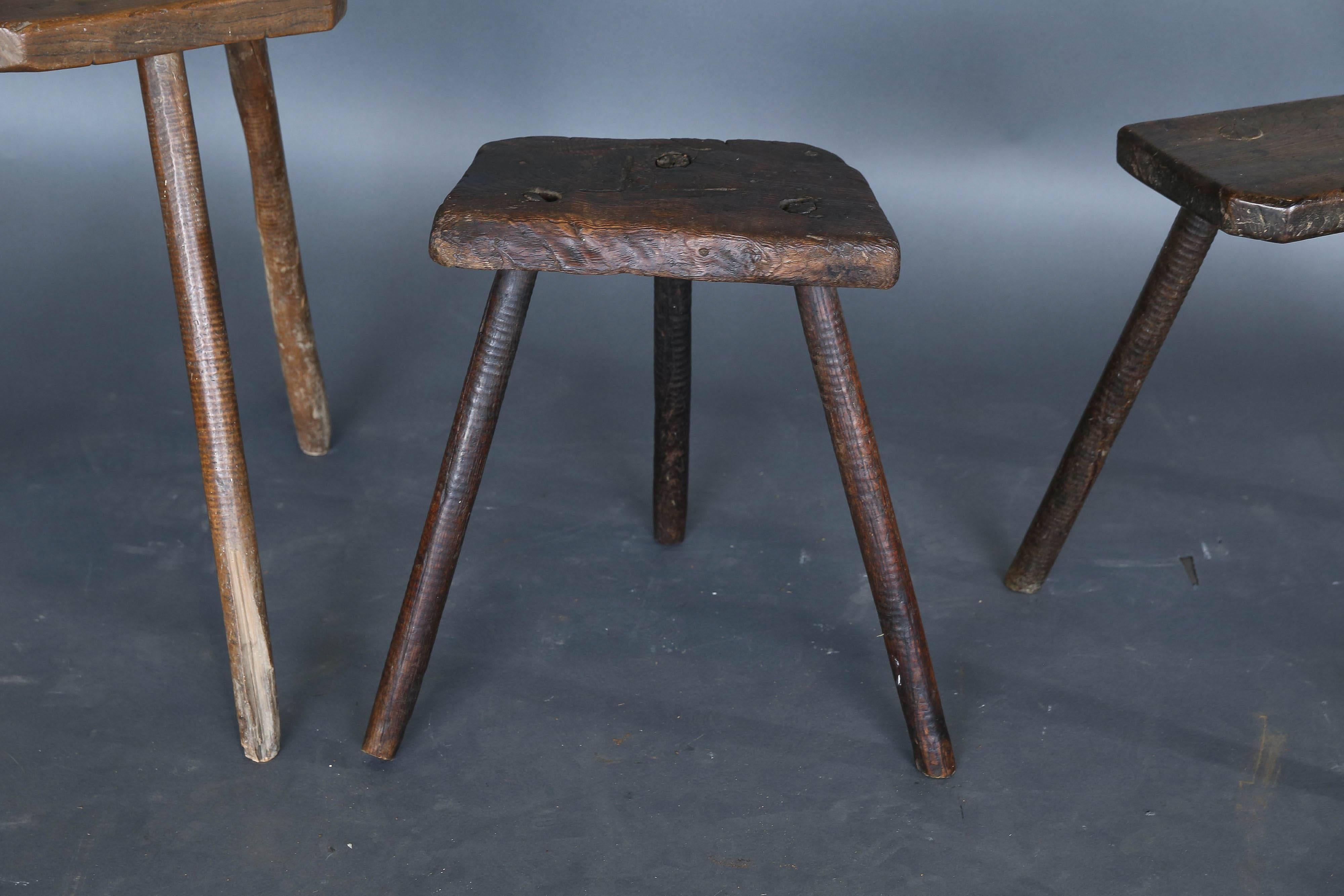 Elm Antique Early 19th Century English Cutler's Stool