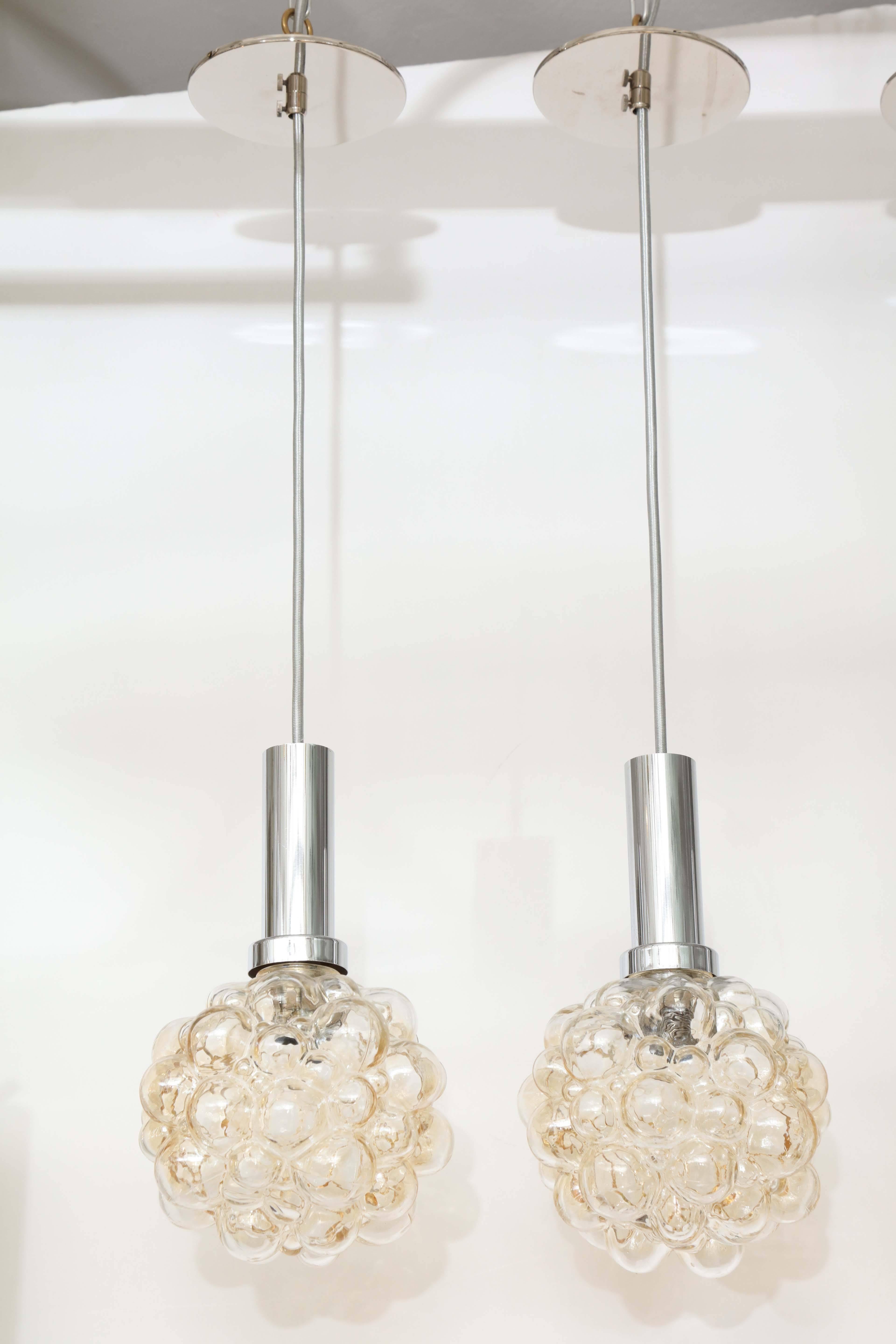 Blown Glass Helena Tynell Bubble Glass Pendants For Sale