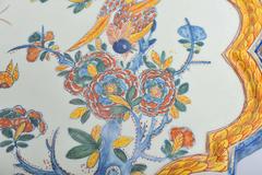 Large 18th Century Dutch Delft Polychrome Plaque, circa 1770