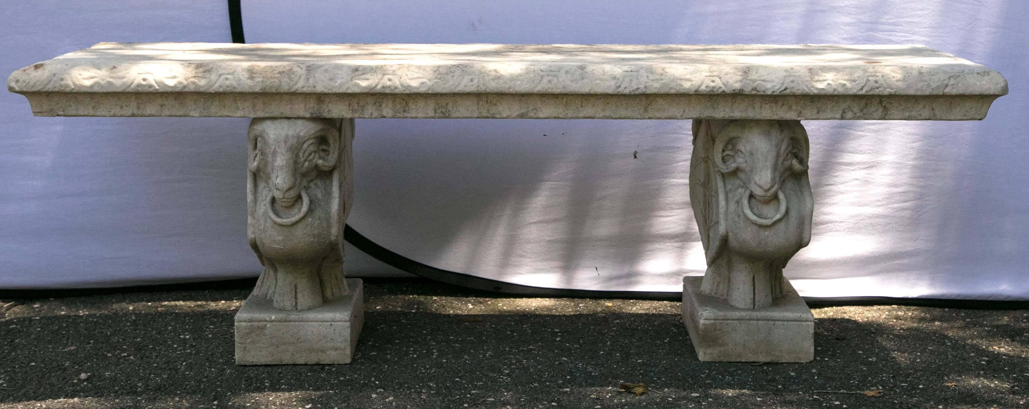 marble bench outdoor