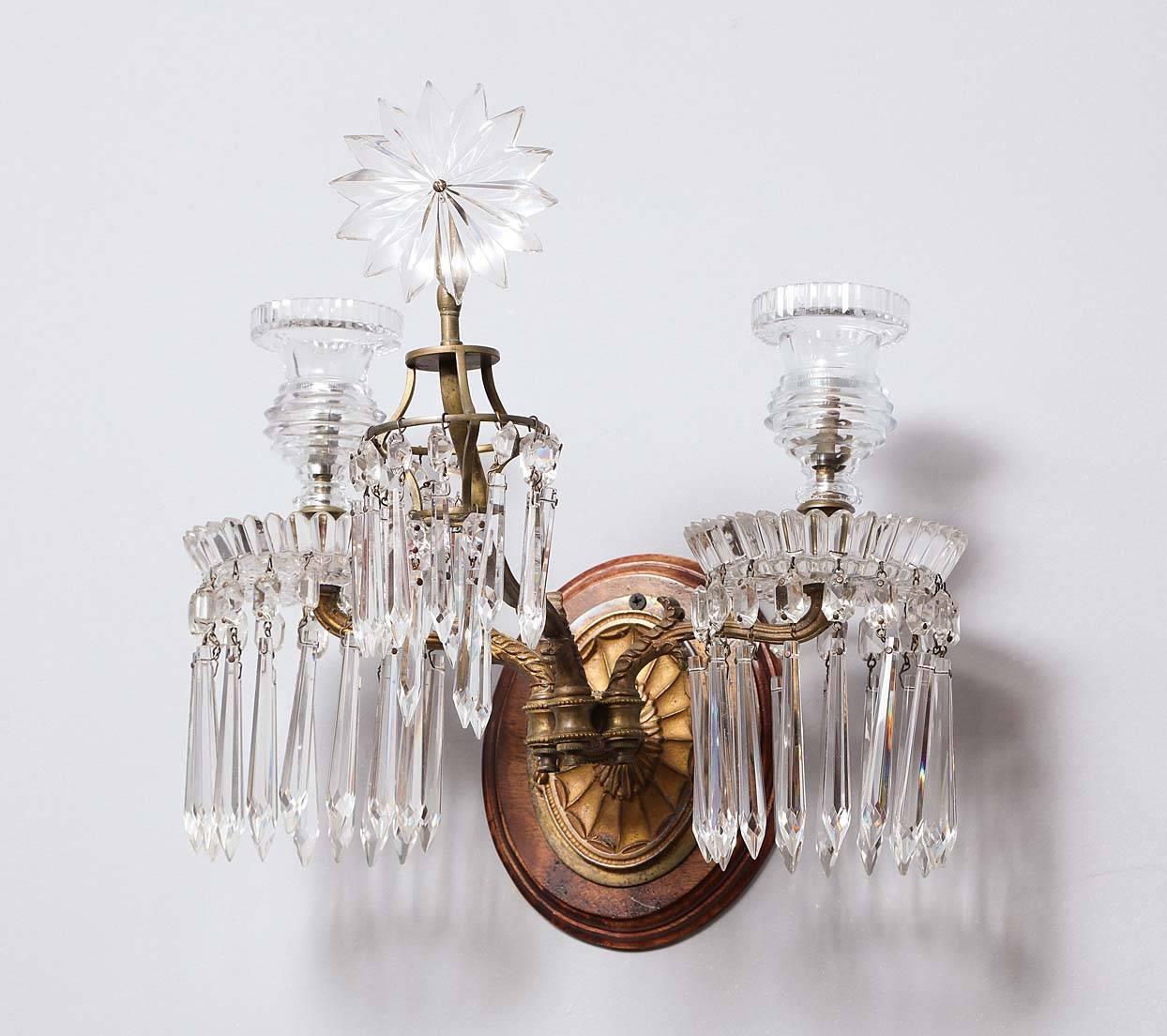 Early 19th Century Pair of Georgian Two-Light Sconces For Sale