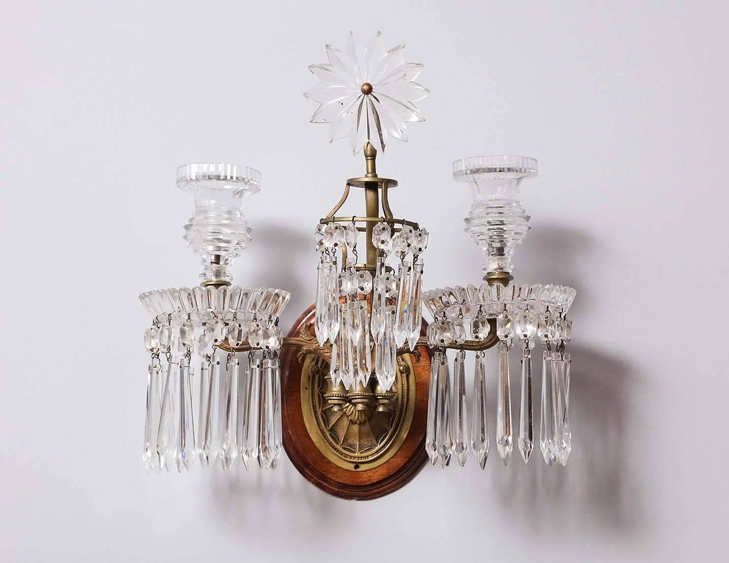 Pair of Georgian Two-Light Sconces For Sale 1
