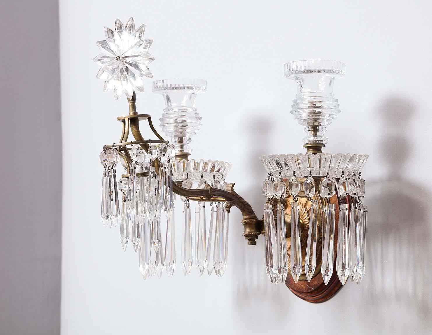 Pair of Georgian Two-Light Sconces For Sale 2