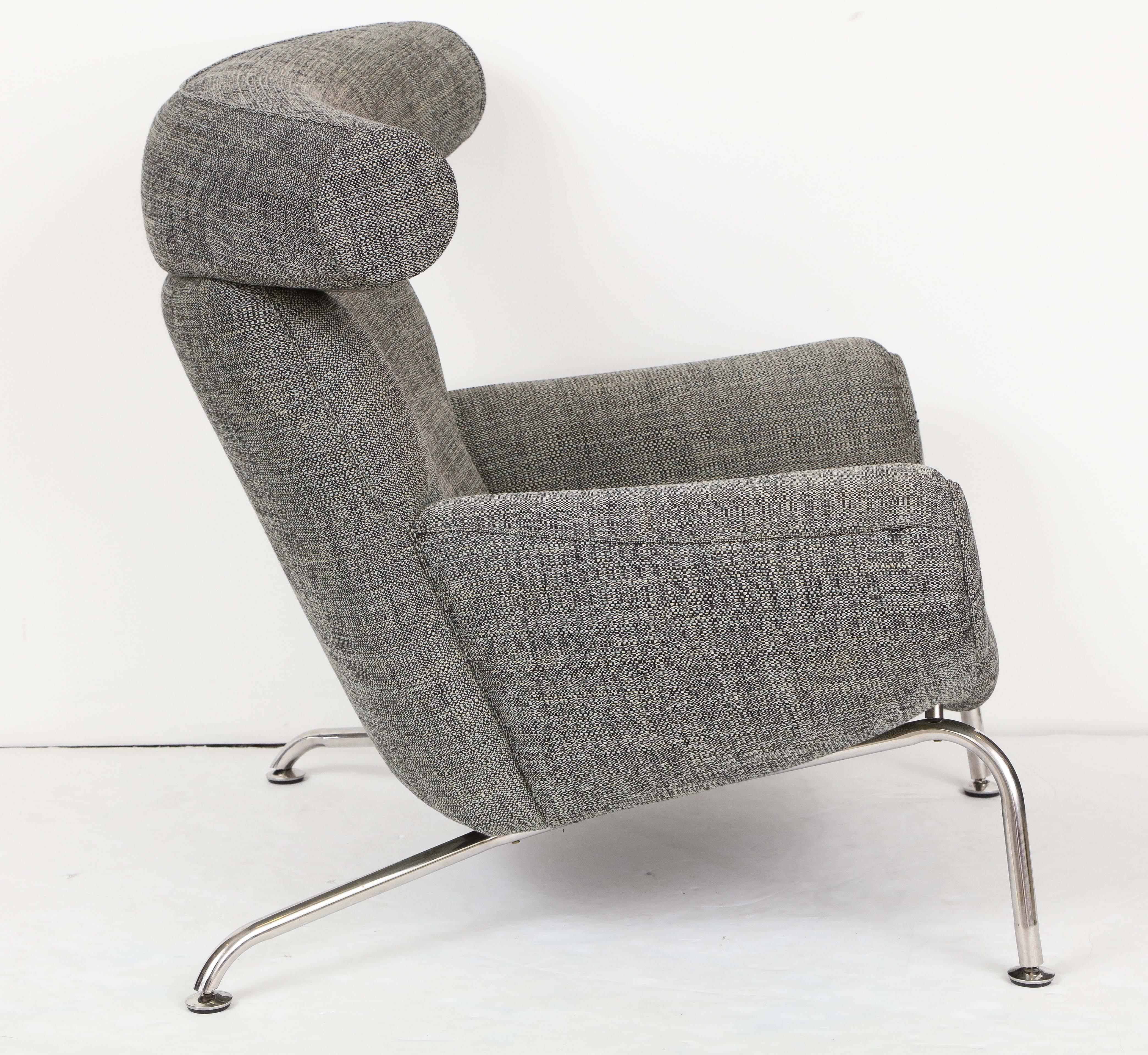 Mid-Century Modern Ox Chair by Hans Wegner in Romo Fabric