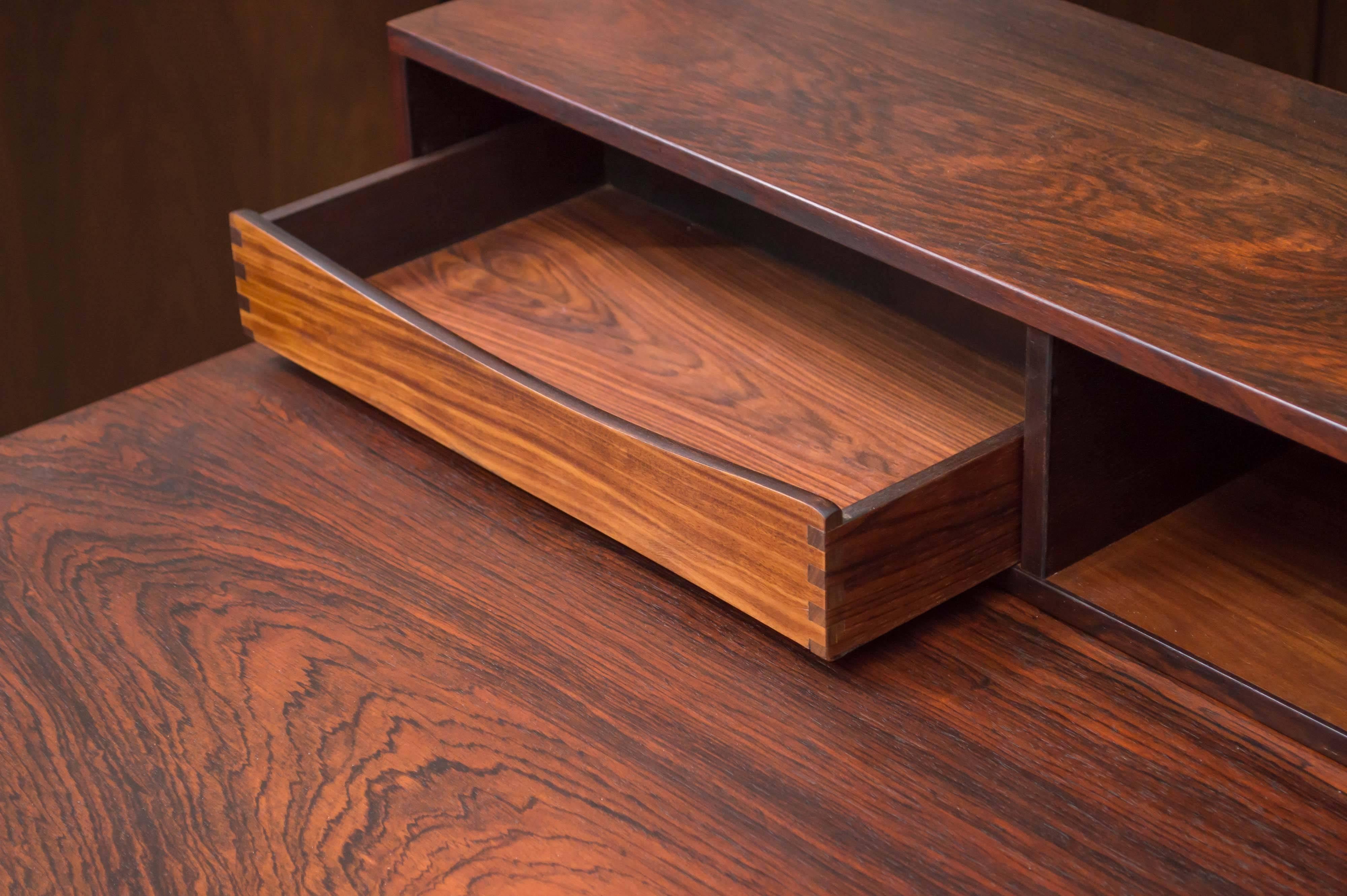 Danish Modern Rosewood Desk by Lovig In Good Condition In San Francisco, CA
