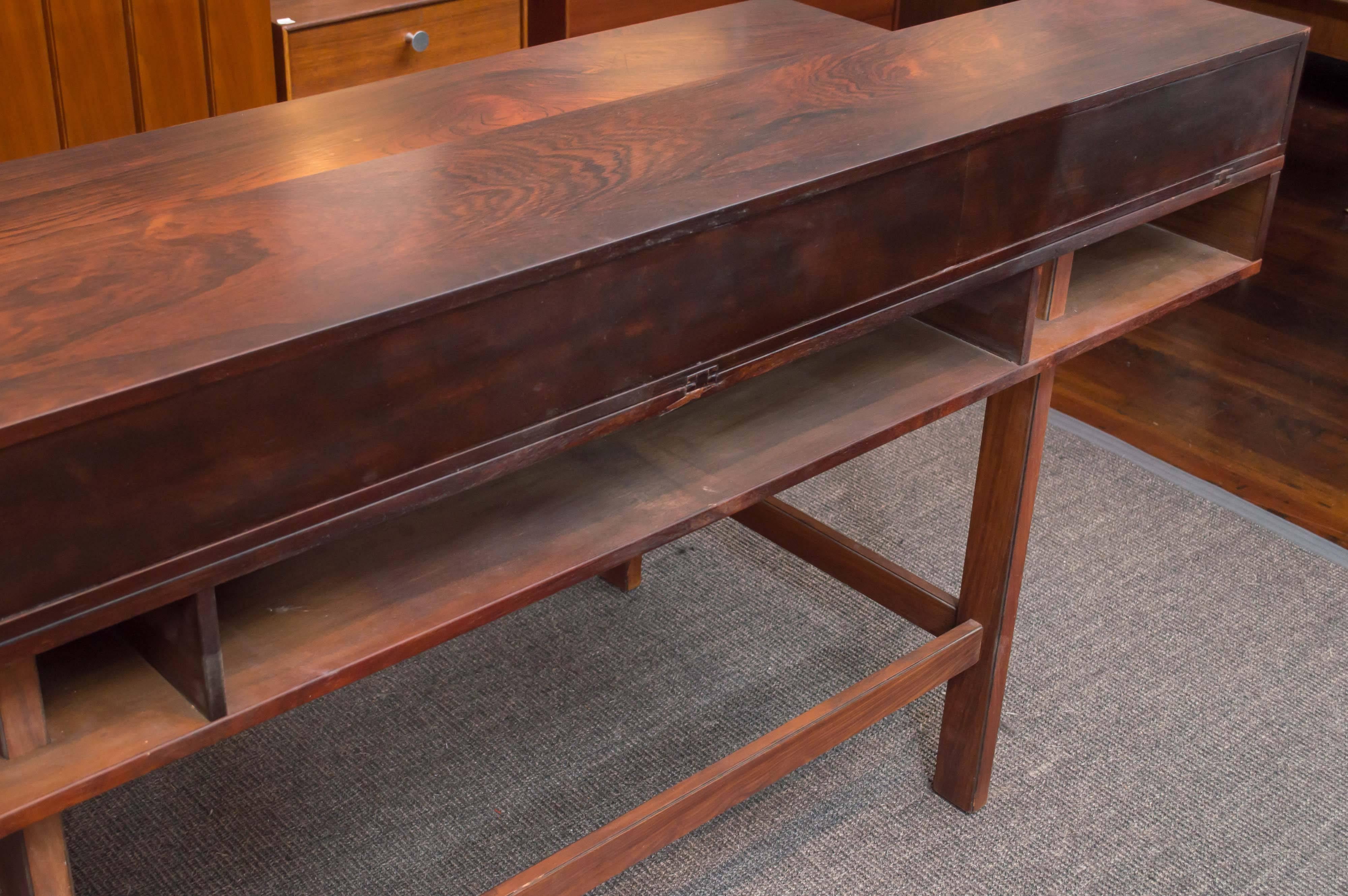 Danish Modern Rosewood Desk by Lovig 2