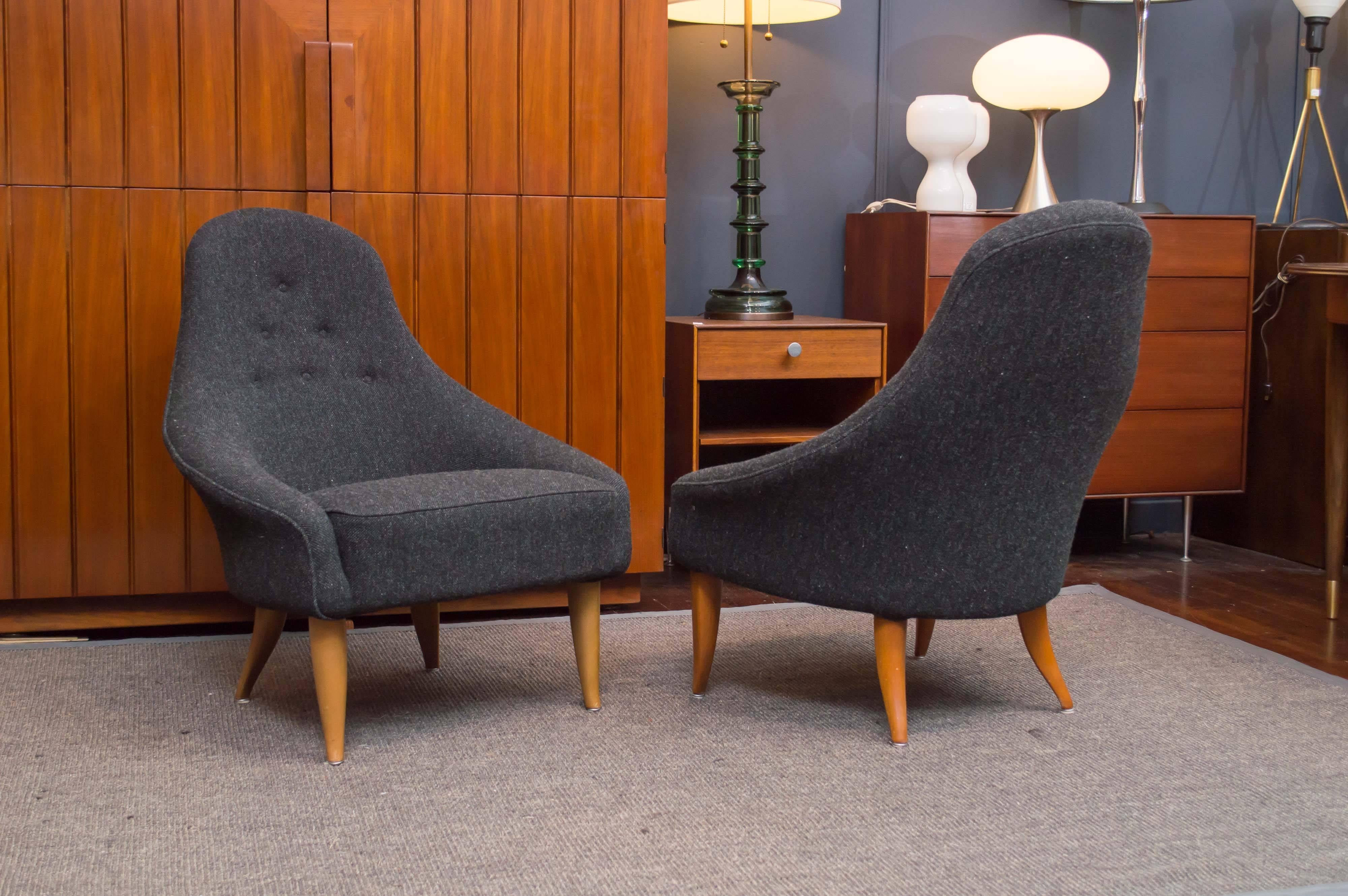 Mid-20th Century Pair of Little Eva Chairs by Kerstin Hörlin-Holmquist