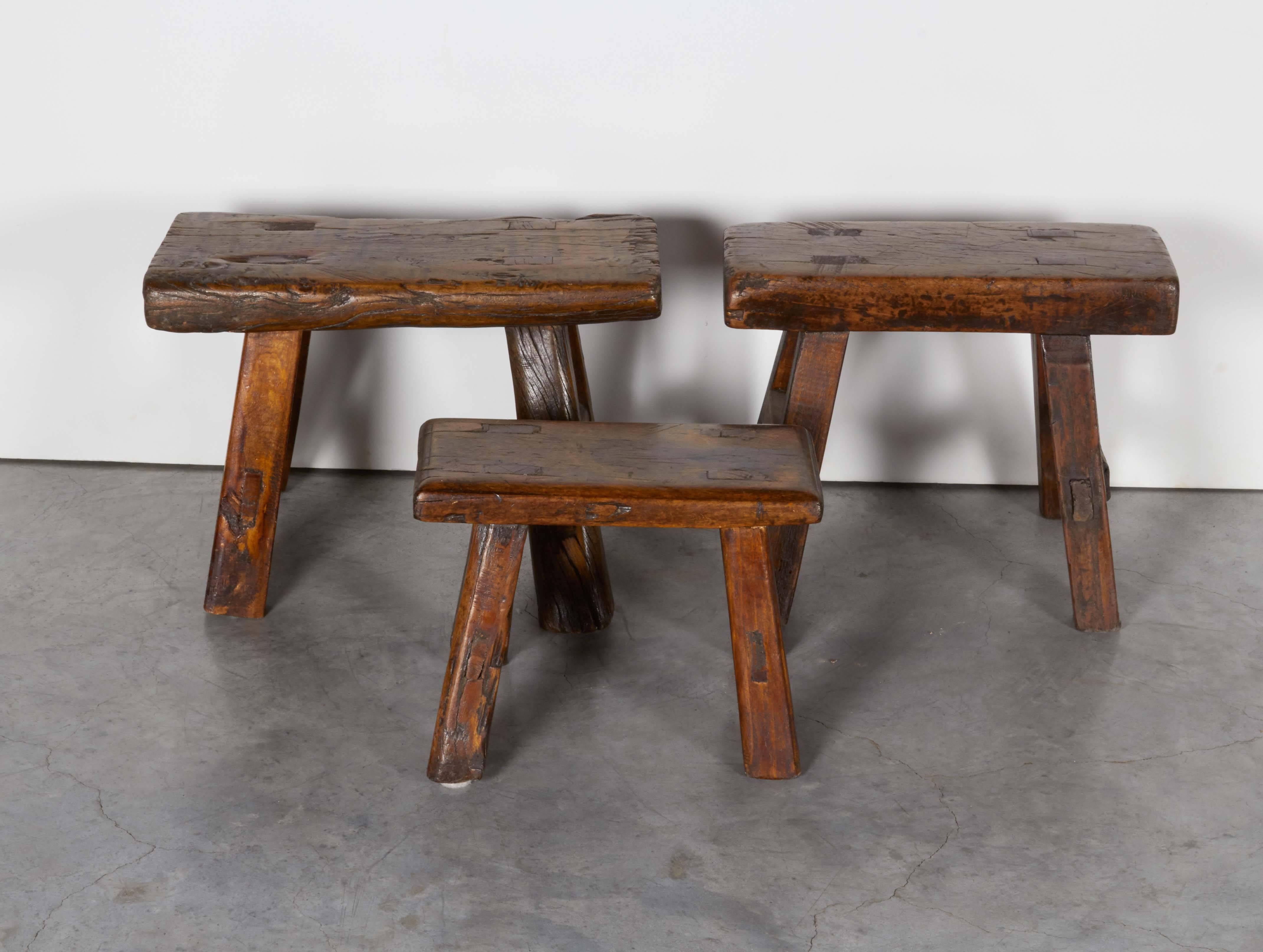 Collection of Small Chinese Stools In Good Condition In New York, NY