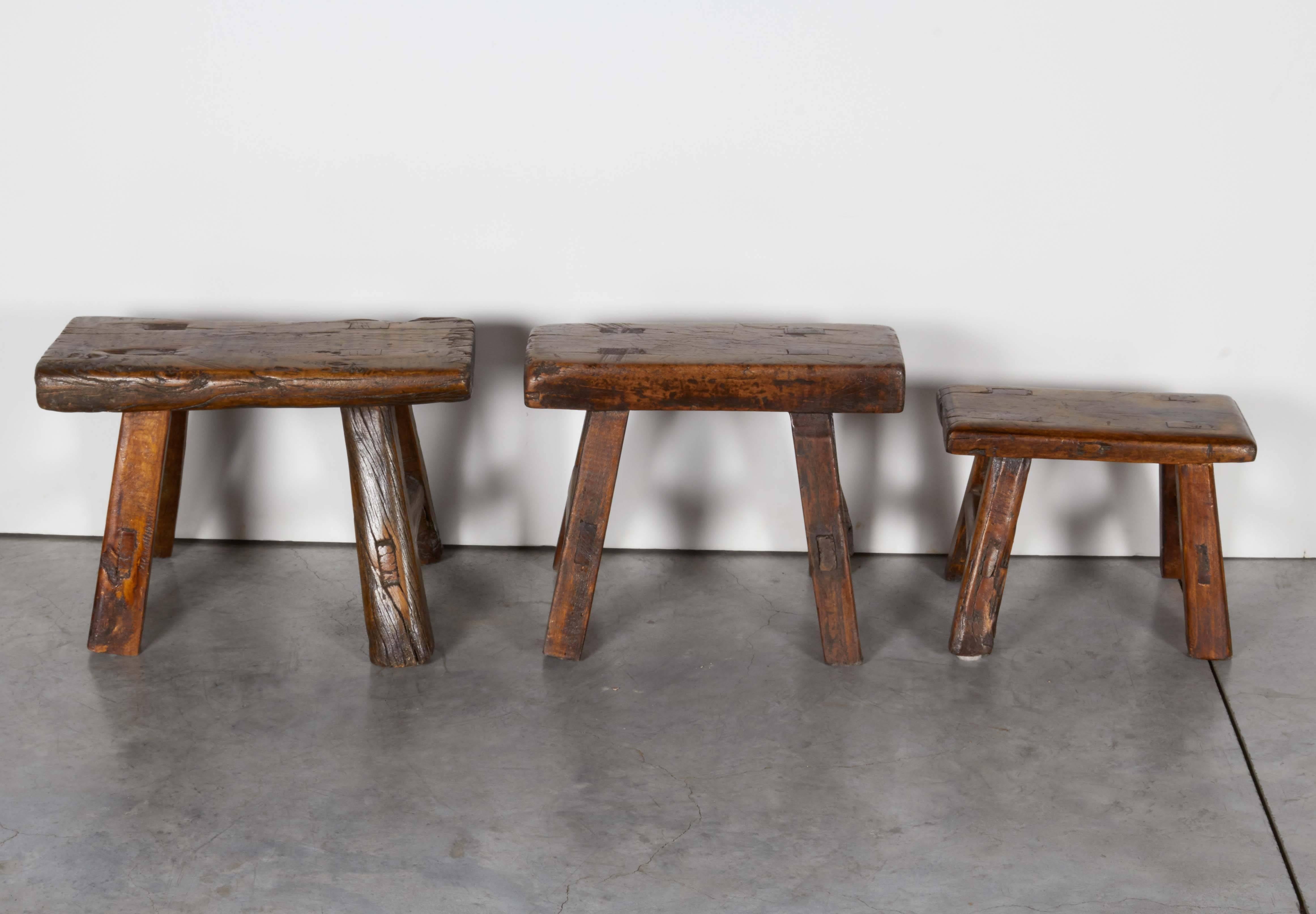 Early 20th Century Collection of Small Chinese Stools