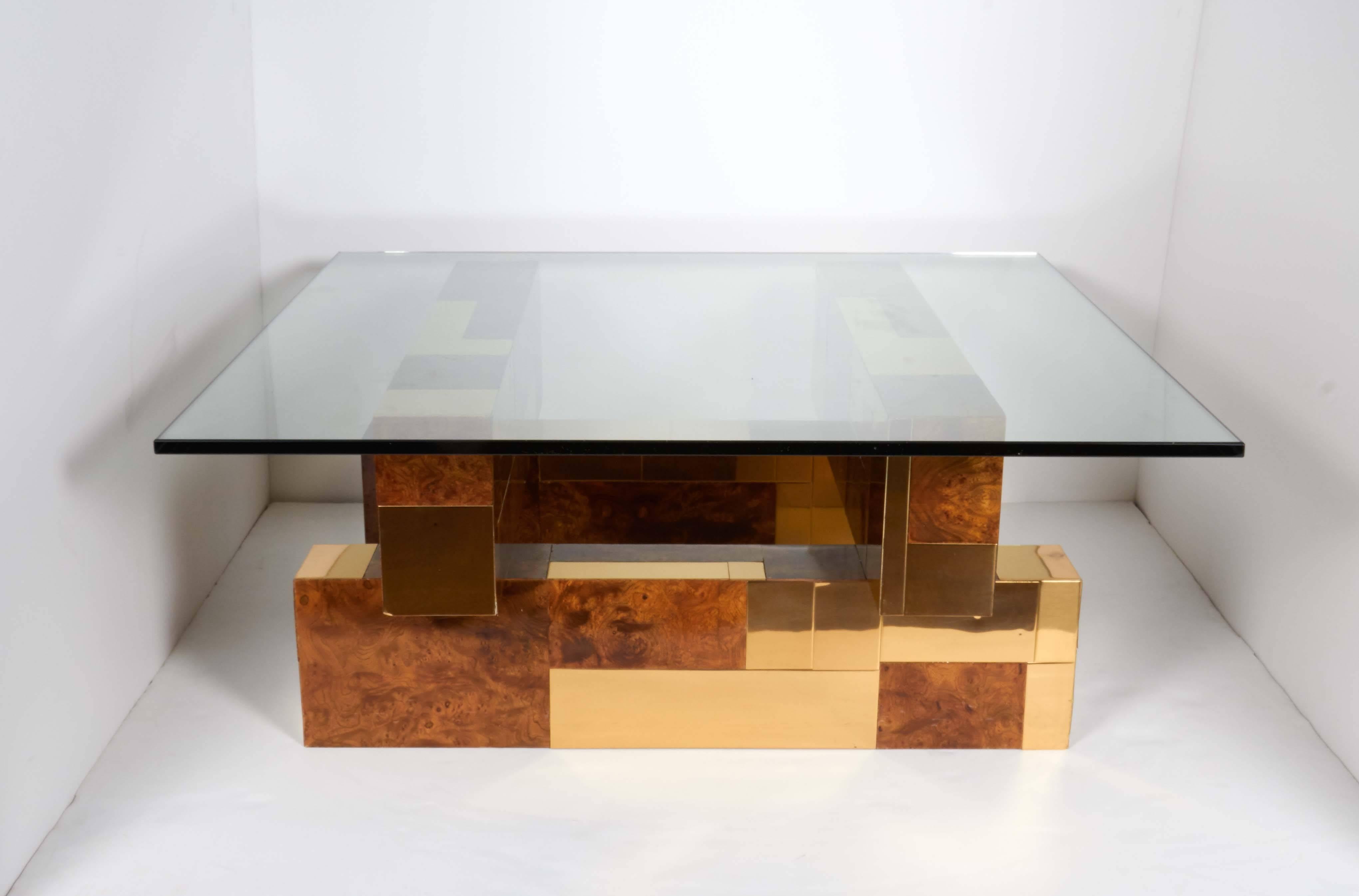 American Mid-Century Modern Cityscape Coffee Table by Paul Evans