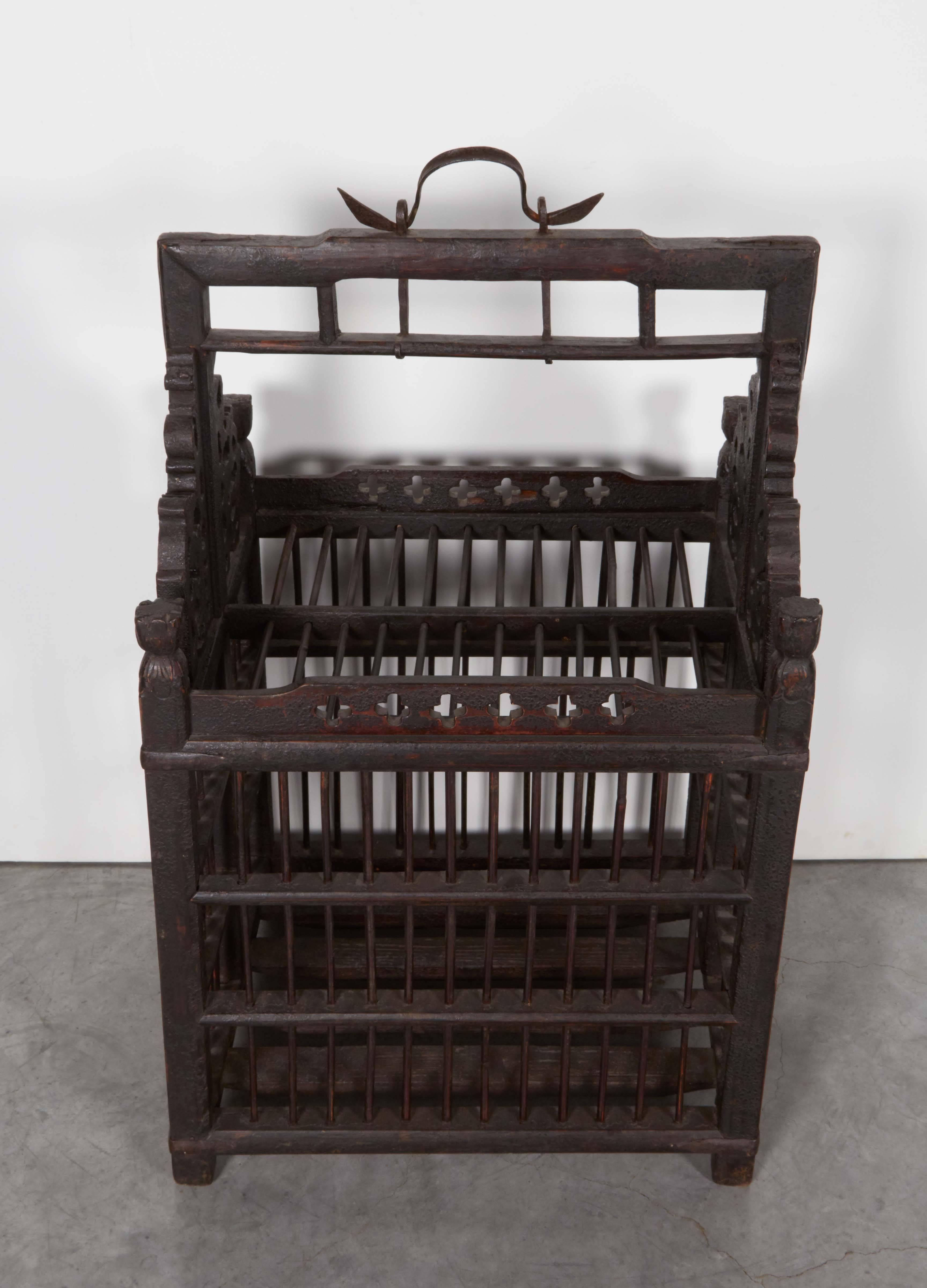 Wood 19th Century Chinese Birdcage For Sale