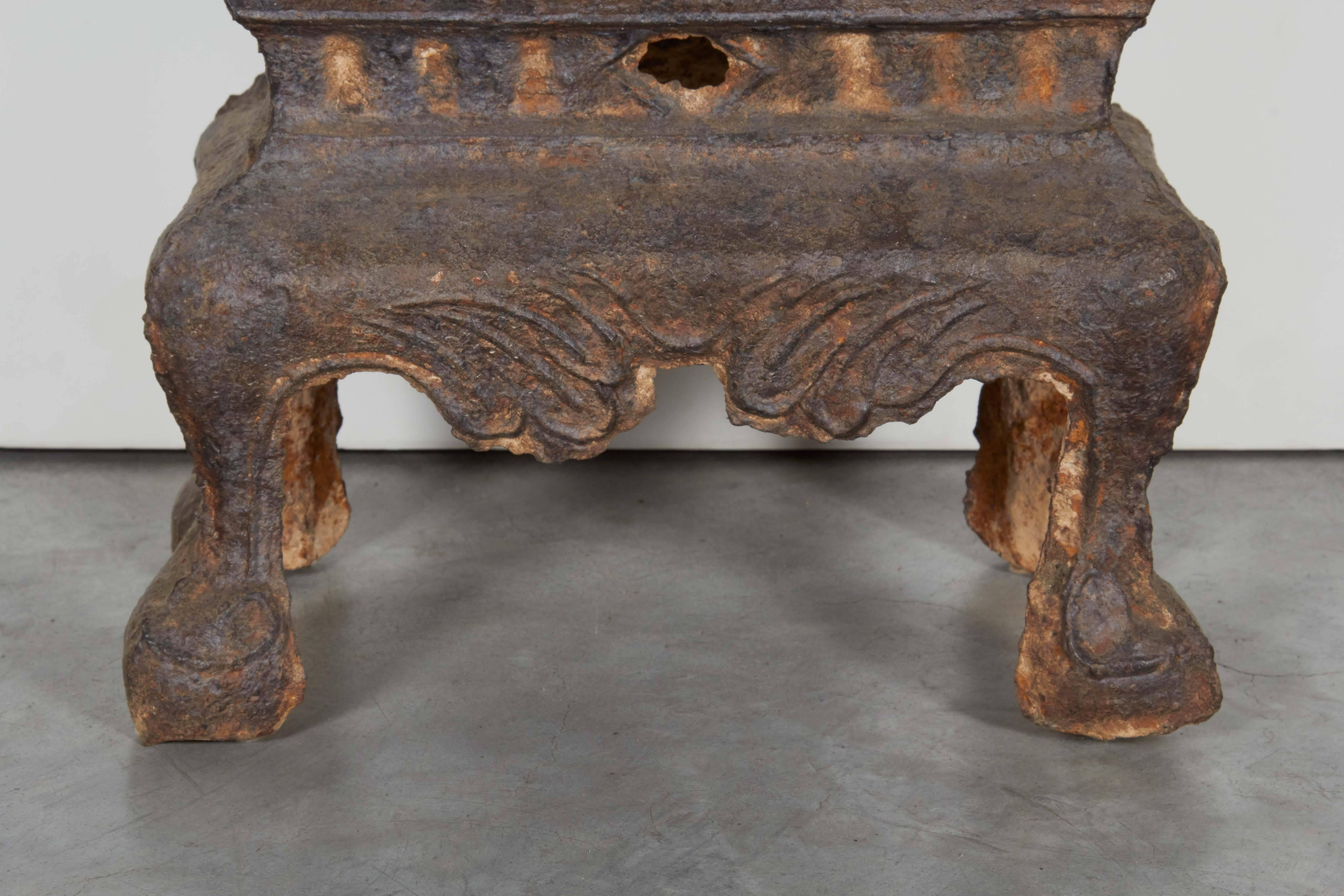 antique incense burner cast iron
