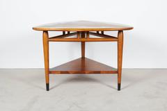 Lane Triangular Table in Walnut