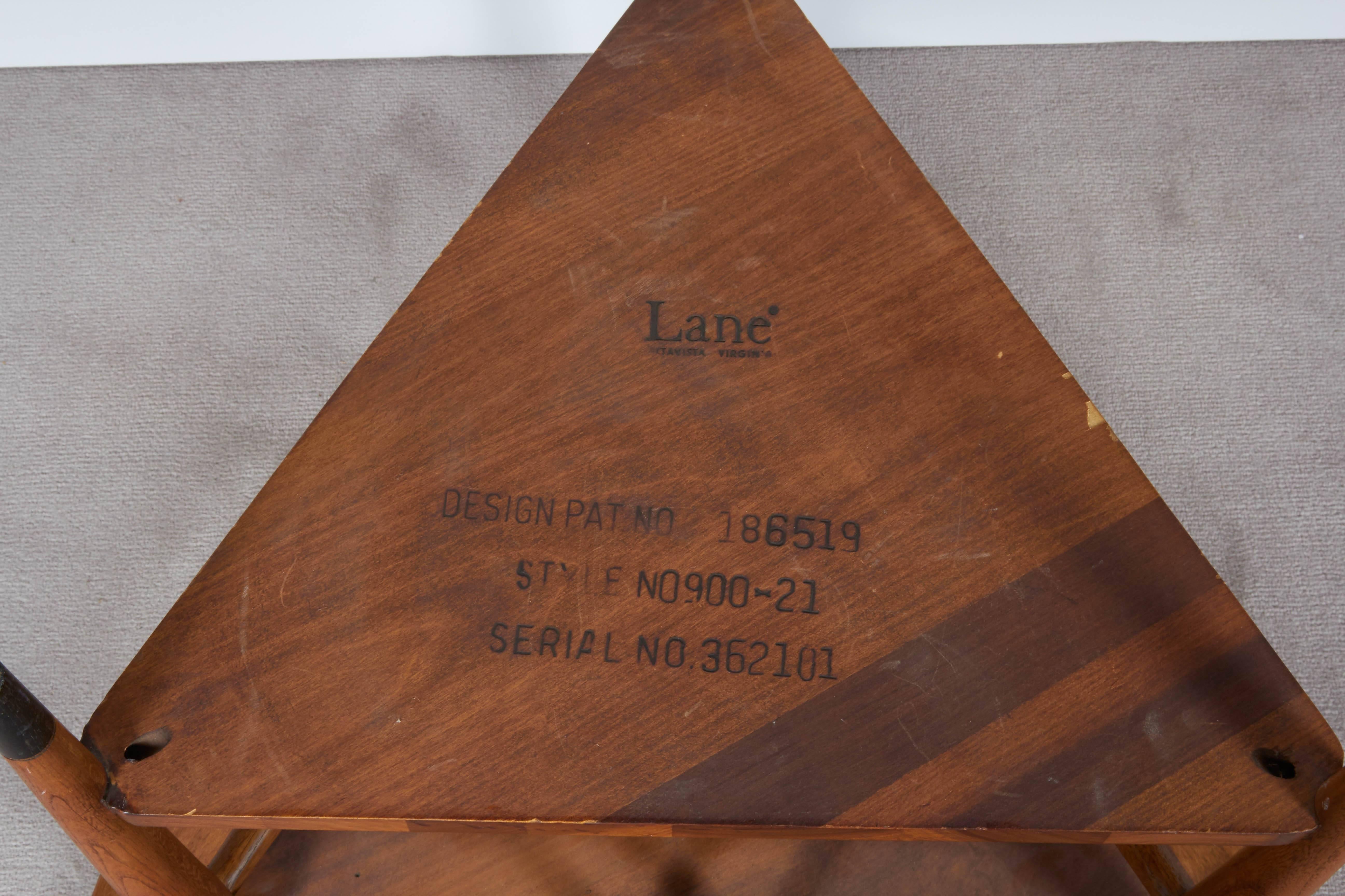 Lane Triangular Table in Walnut 1