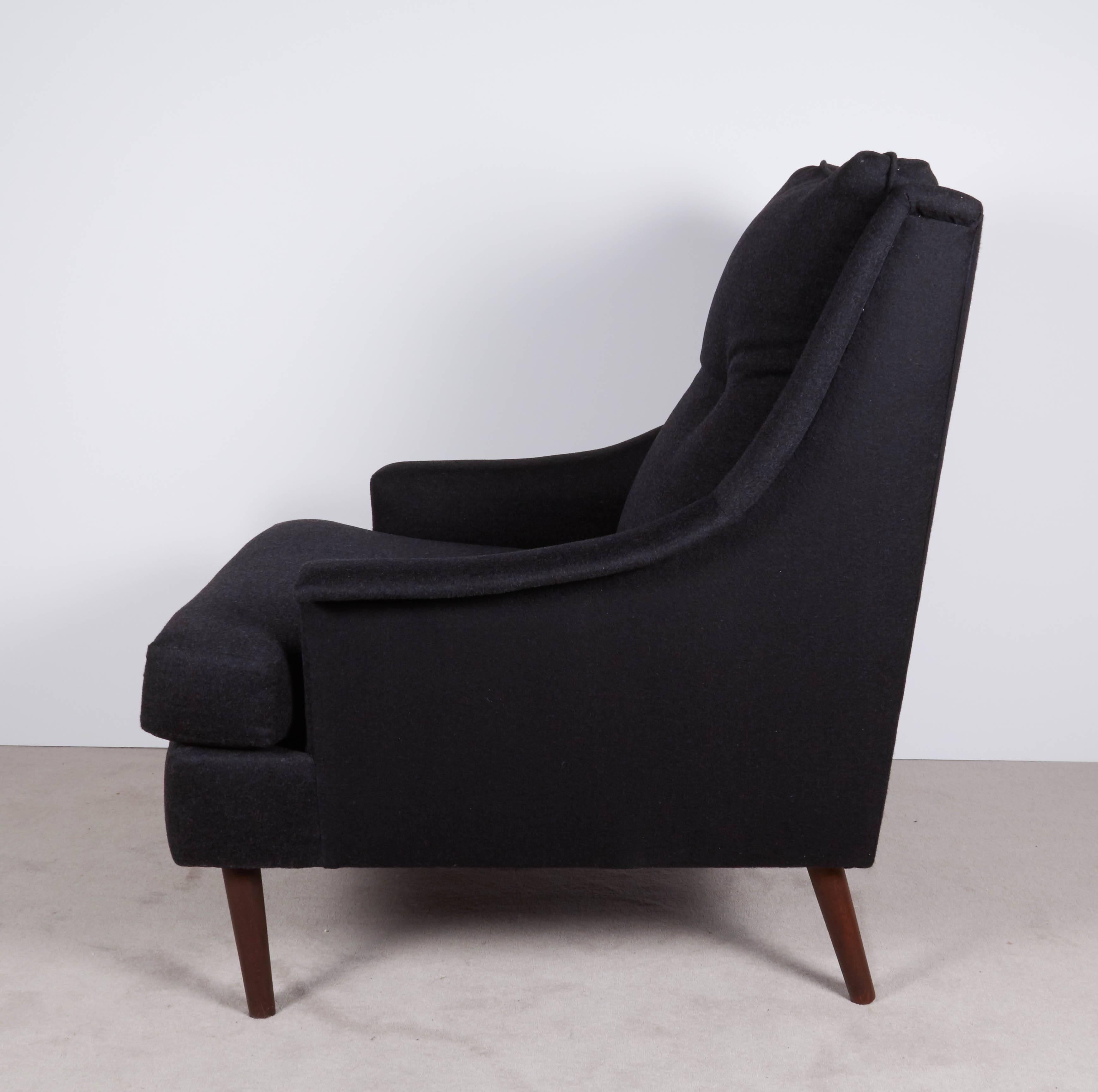 Mid-Century Modern Adrian Pearsall Style Lounge Chair in Grey Flannel Wool